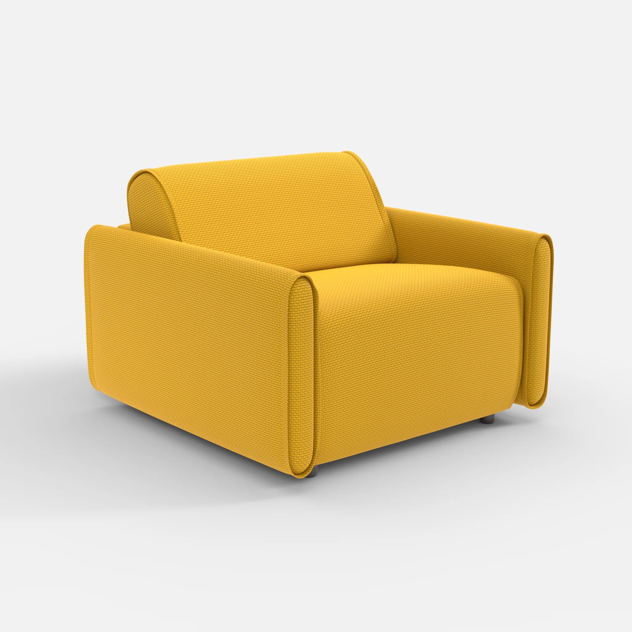 Sessel Belleform mit schmaler Armlehne 2 nabucco3019 in Curry von der Seite