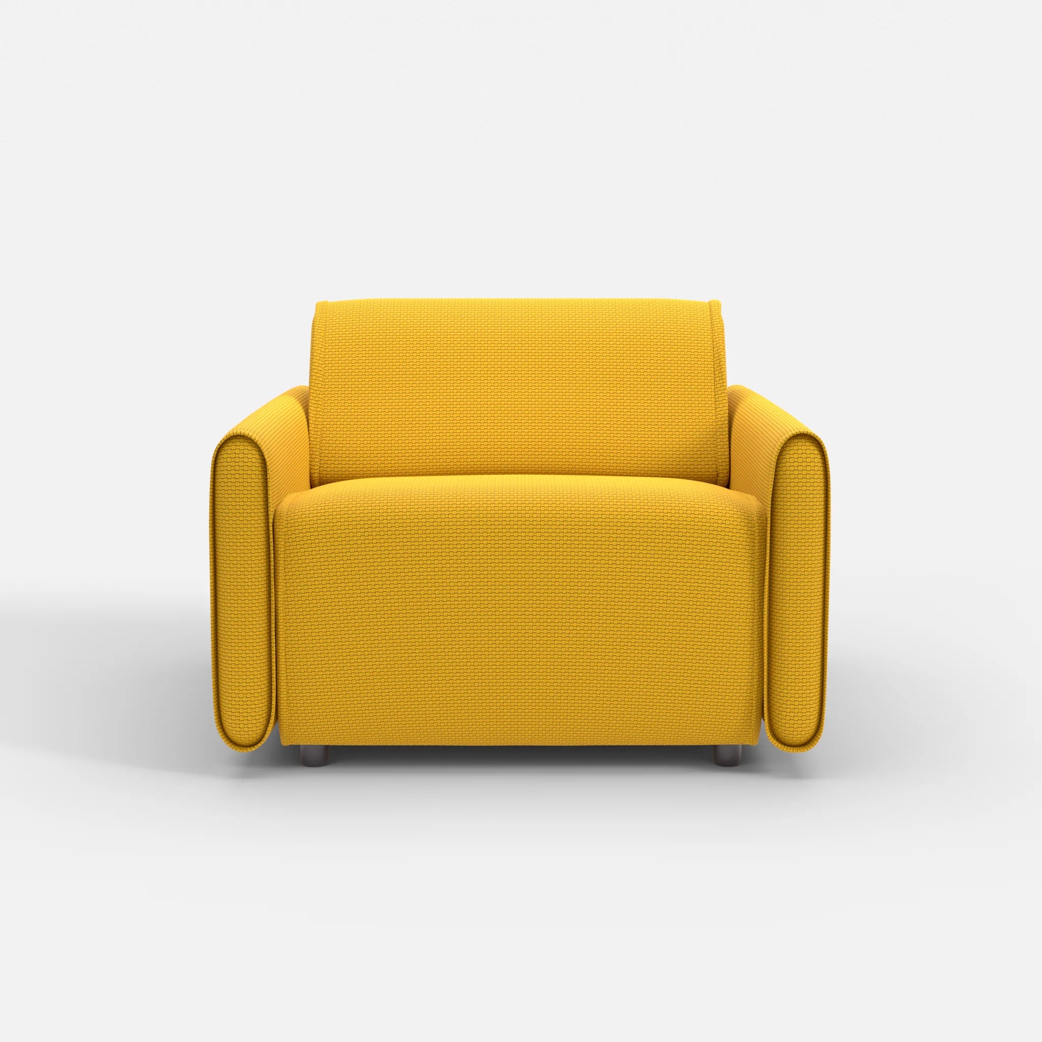 Sessel Belleform mit schmaler Armlehne 2 nabucco3019 in Curry von vorne