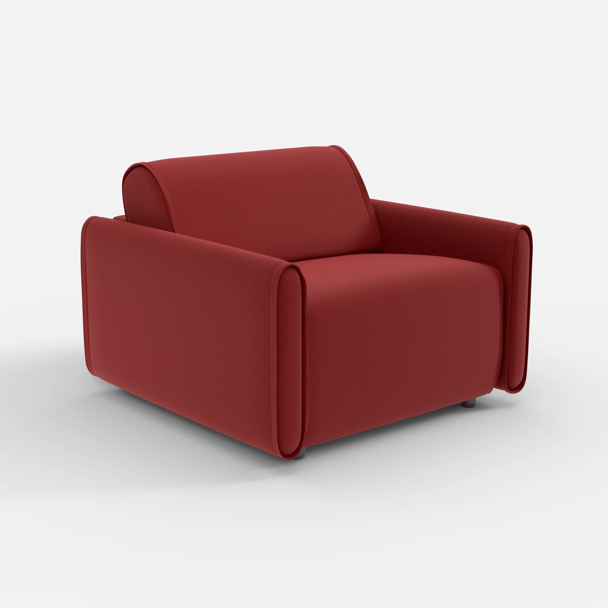 Sessel Belleform mit schmaler Armlehne 2 nabucco4021 in Rot von der Seite