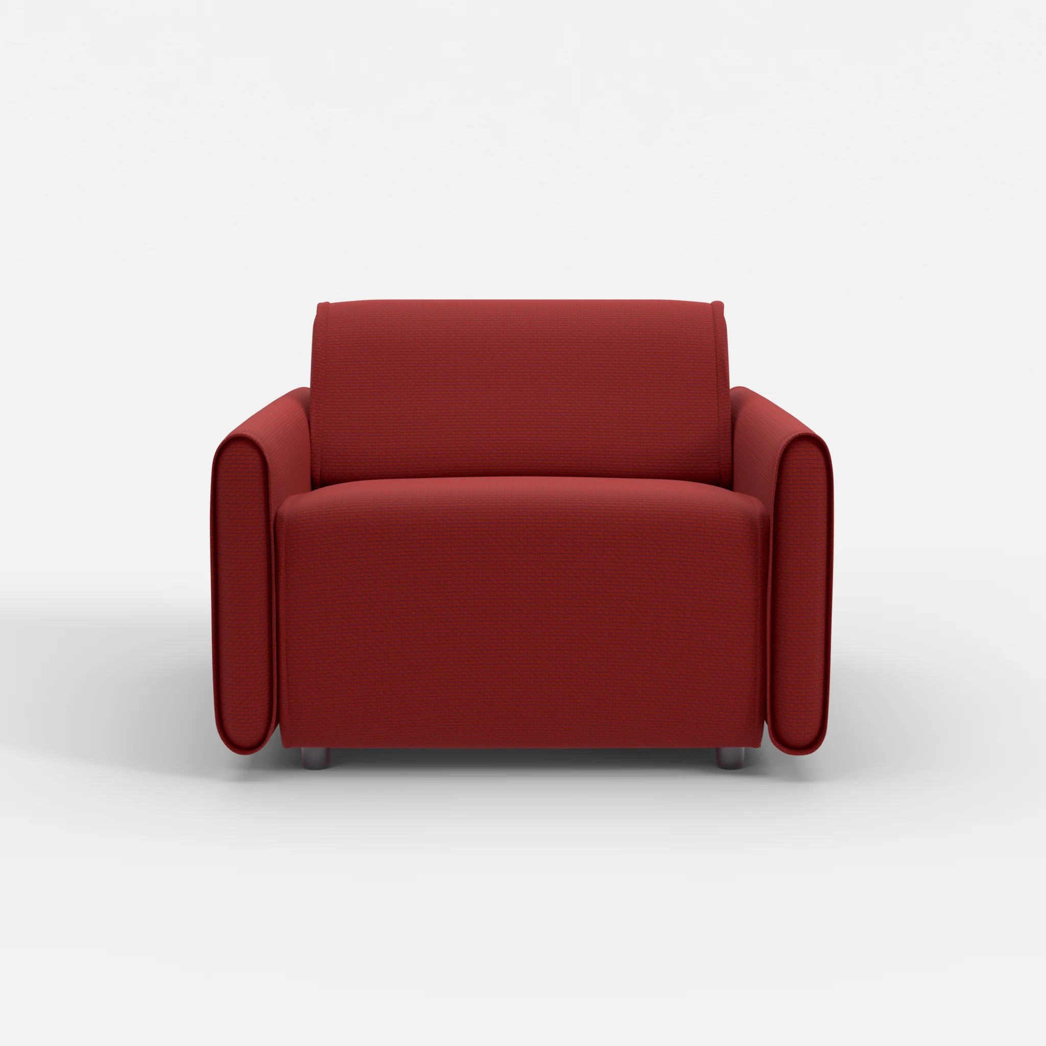 Sessel Belleform mit schmaler Armlehne 2 nabucco4021 in Rot von vorne
