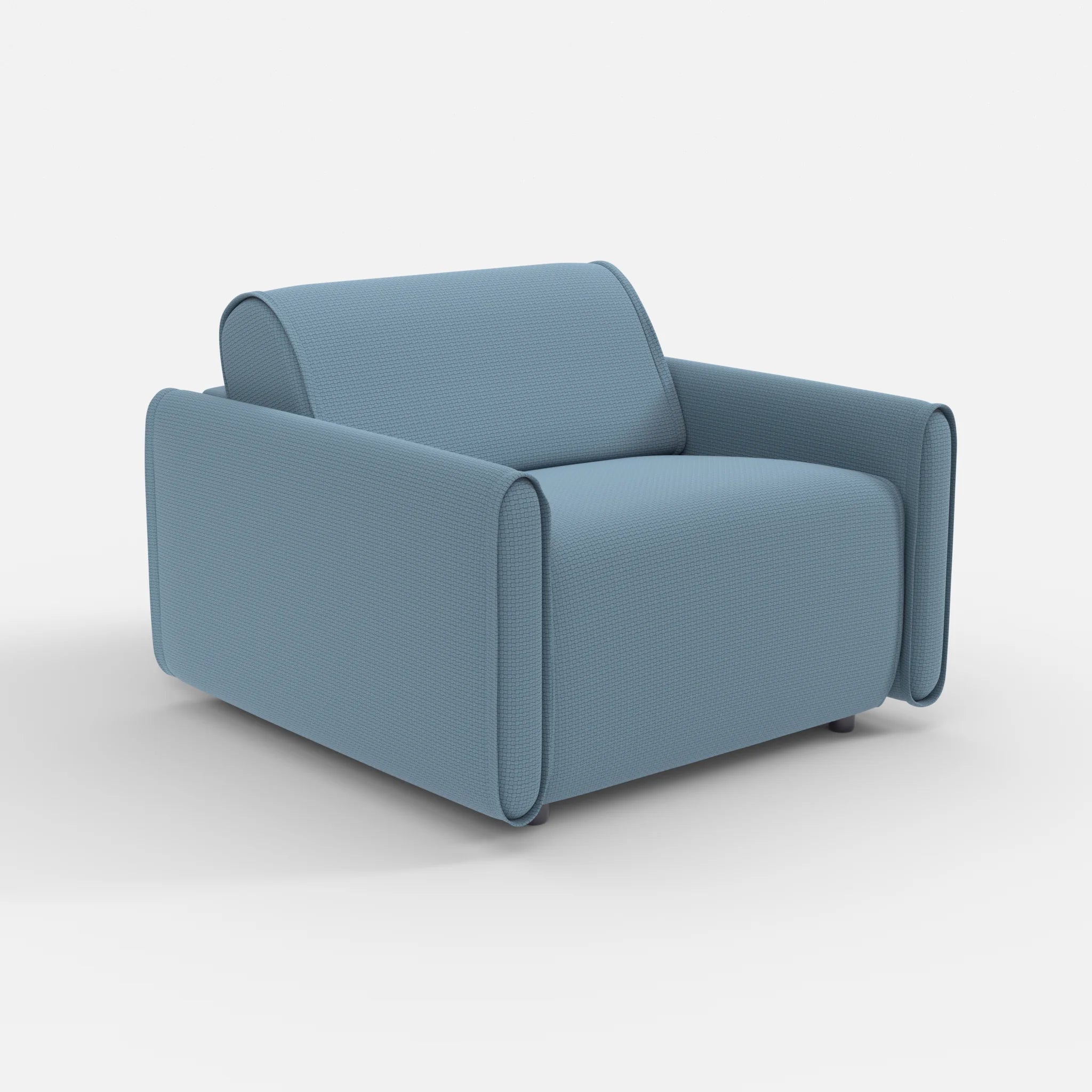 Sessel Belleform mit schmaler Armlehne 2 nabucco6043 in Blau von der Seite