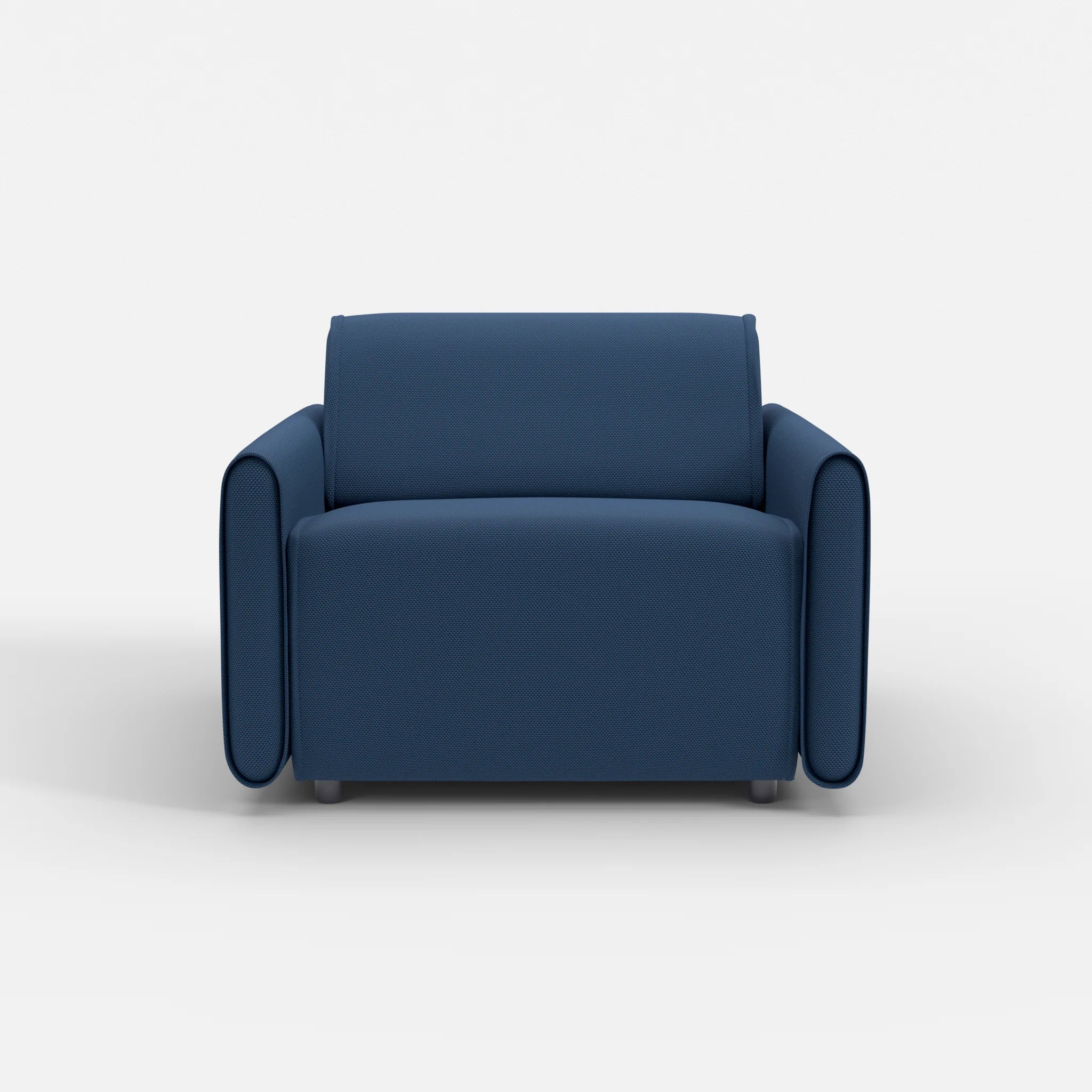 Sessel Belleform mit schmaler Armlehne 2 novumamur in Navy von vorne