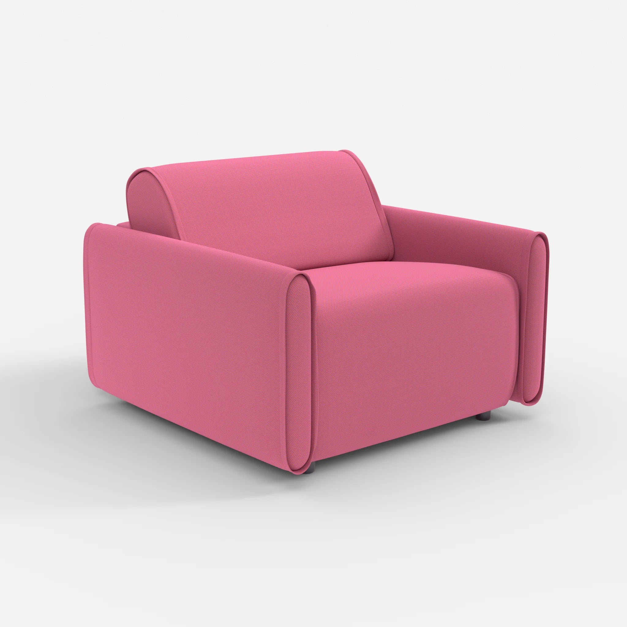 Sessel Belleform mit schmaler Armlehne 2 novumlitchi in Violett von der Seite