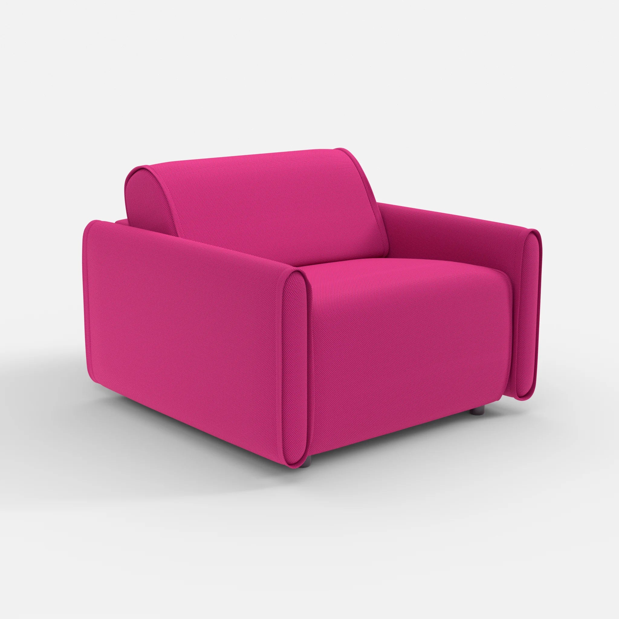 Sessel Belleform mit schmaler Armlehne 2 novummagenta in Magenta von der Seite