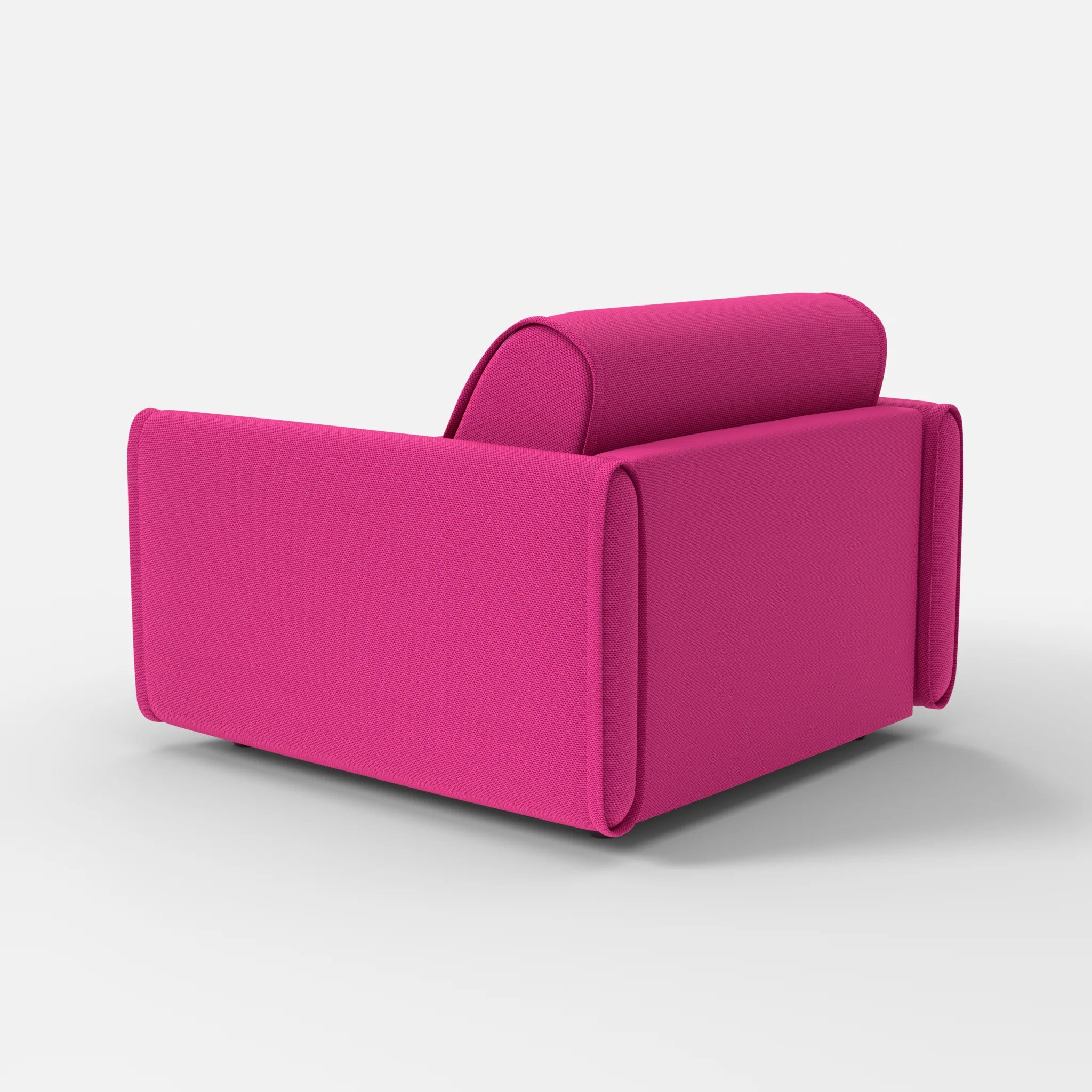 Sessel Belleform mit schmaler Armlehne 2 novummagenta in Magenta von hinten