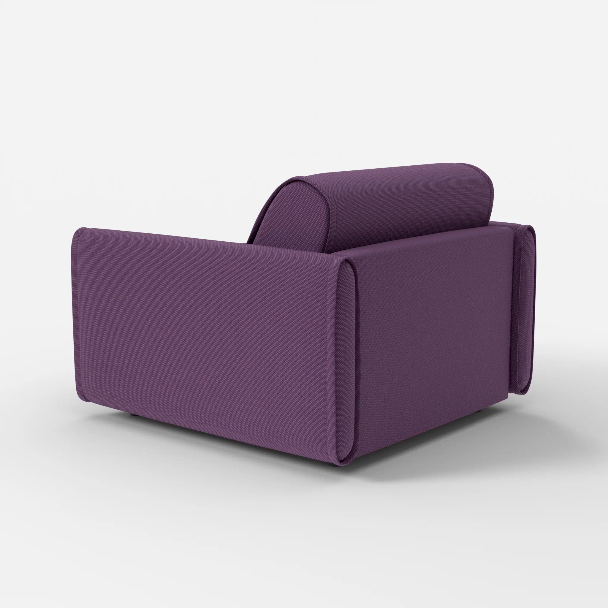 Sessel Belleform mit schmaler Armlehne 2 novumprune in Violett von hinten