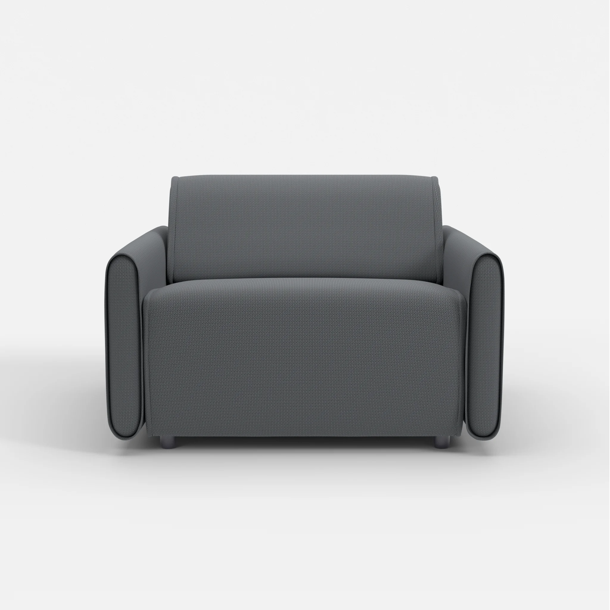 Sessel Belleform mit schmaler Armlehne 3 credoasphalt in Anthrazit von vorne