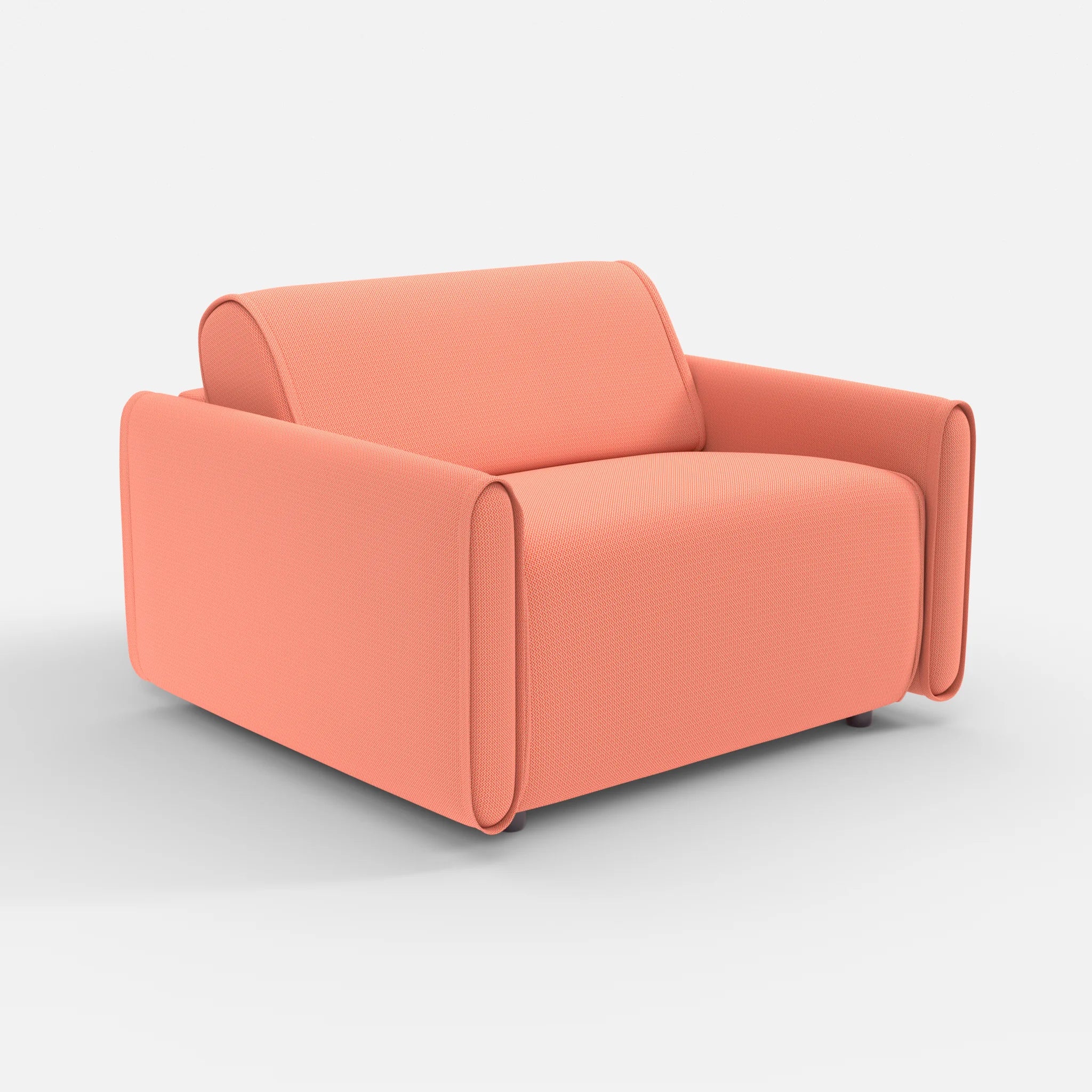 Sessel Belleform mit schmaler Armlehne 3 credograpefruit in Coral von der Seite