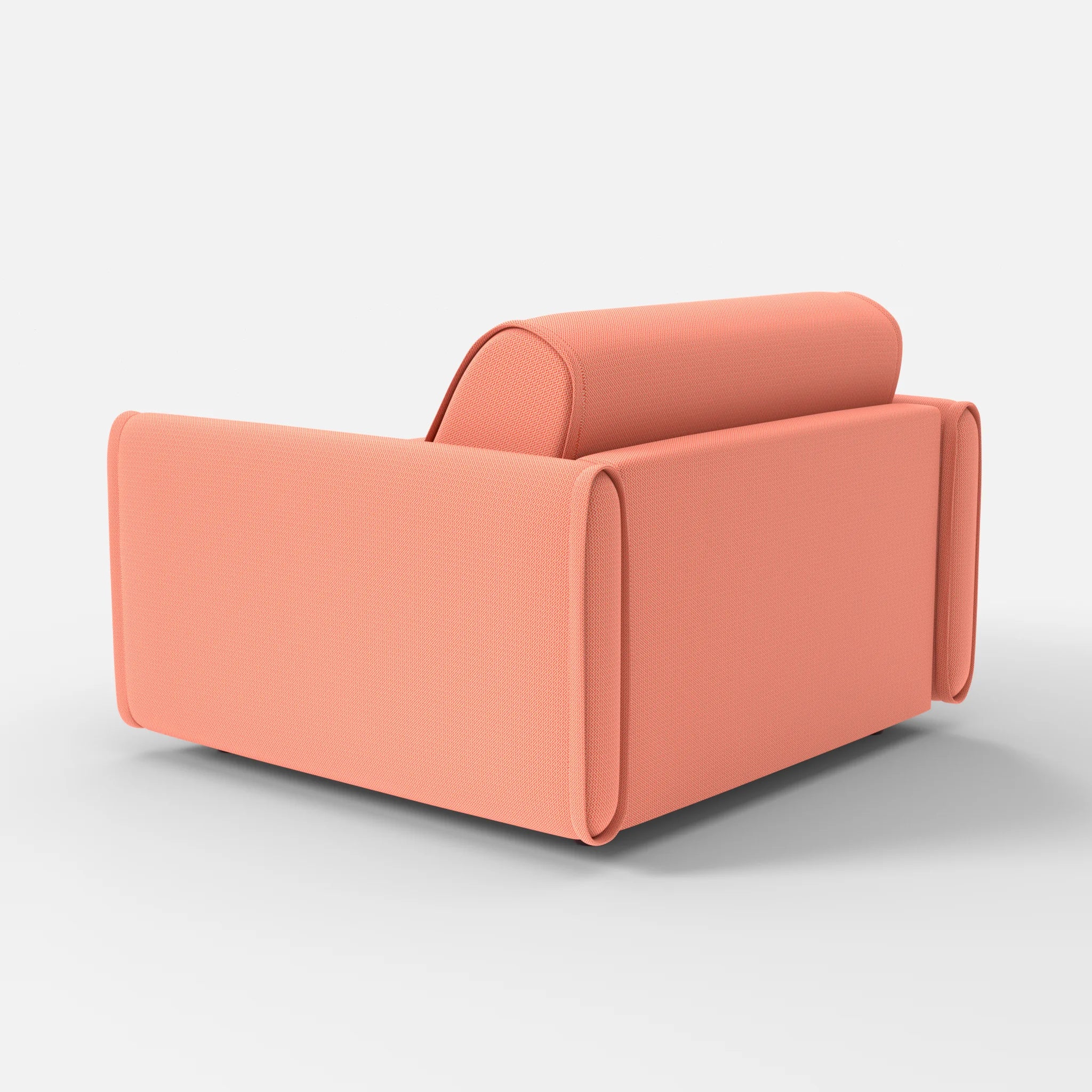 Sessel Belleform mit schmaler Armlehne 3 credograpefruit in Coral von hinten