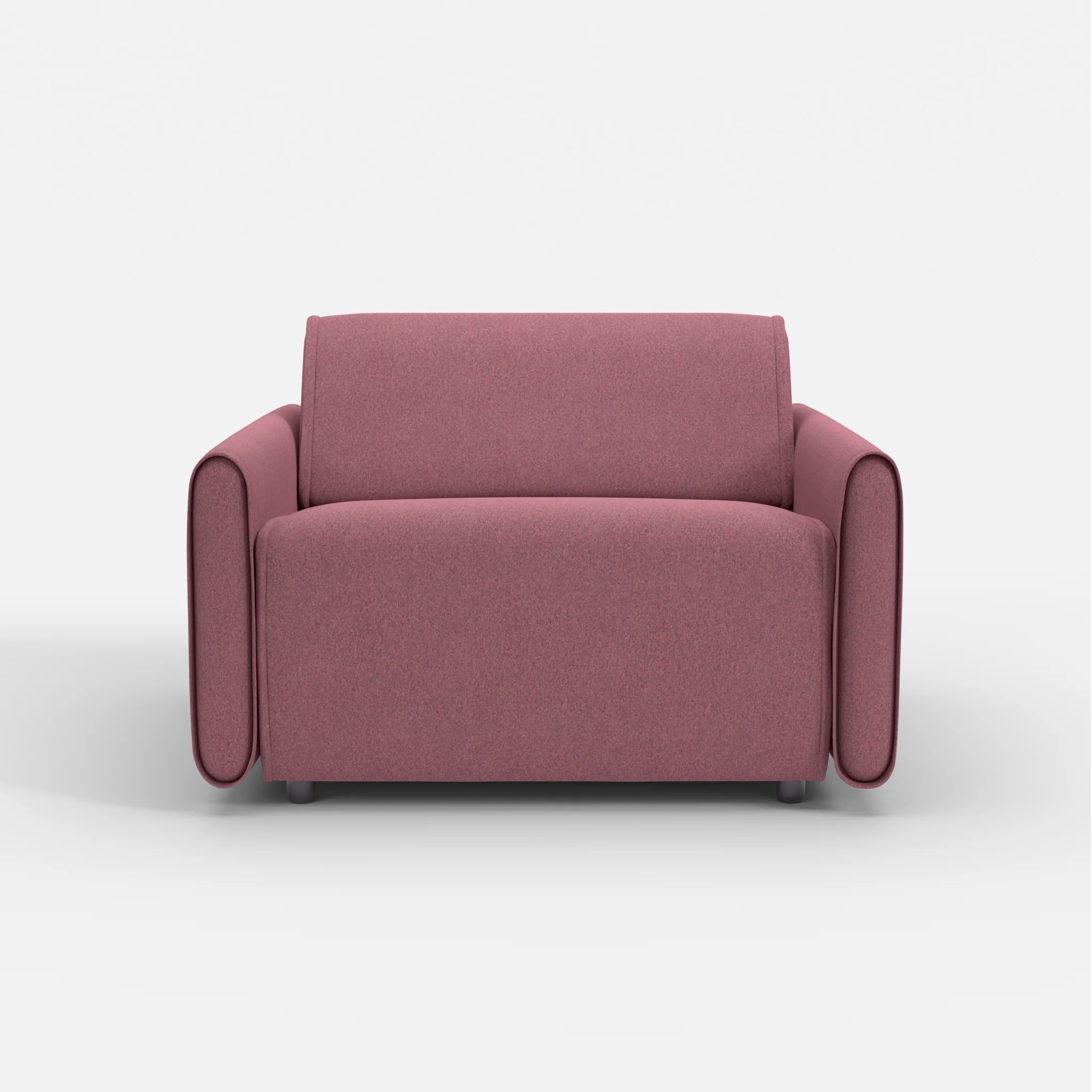 Sessel Belleform mit schmaler Armlehne 3 dama0041 in Violett von vorne