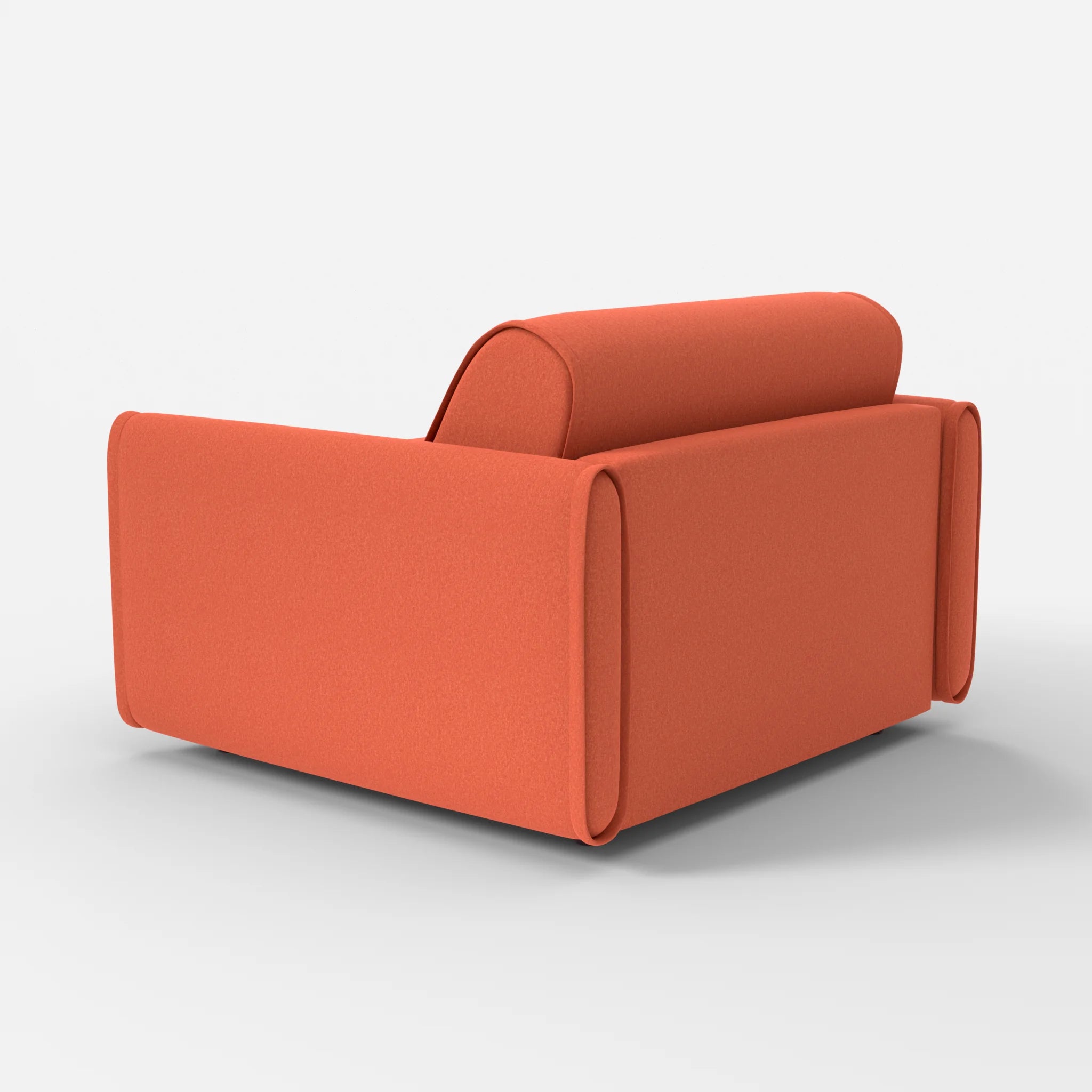 Sessel Belleform mit schmaler Armlehne 3 dama0062 in Orange von hinten