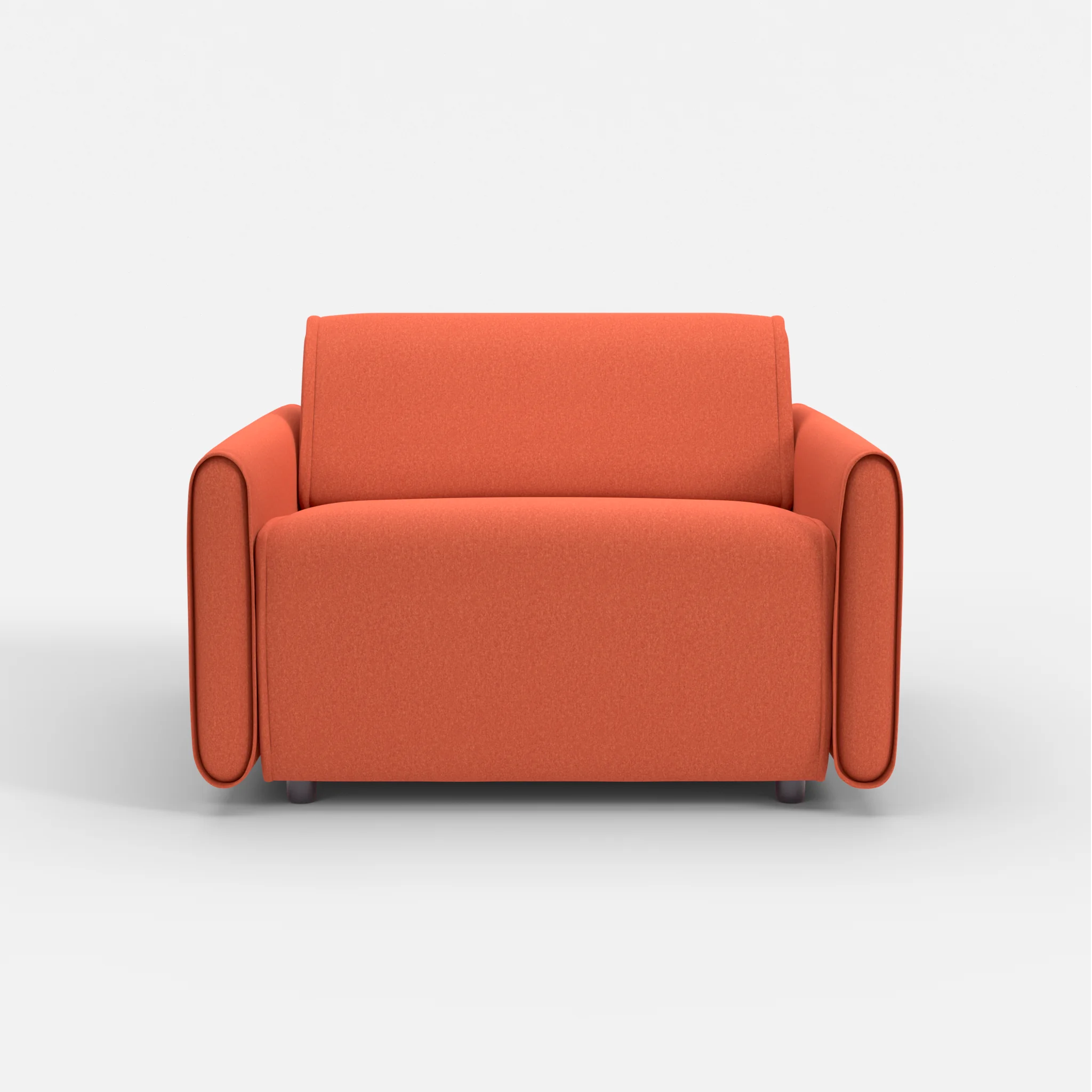 Sessel Belleform mit schmaler Armlehne 3 dama0062 in Orange von vorne