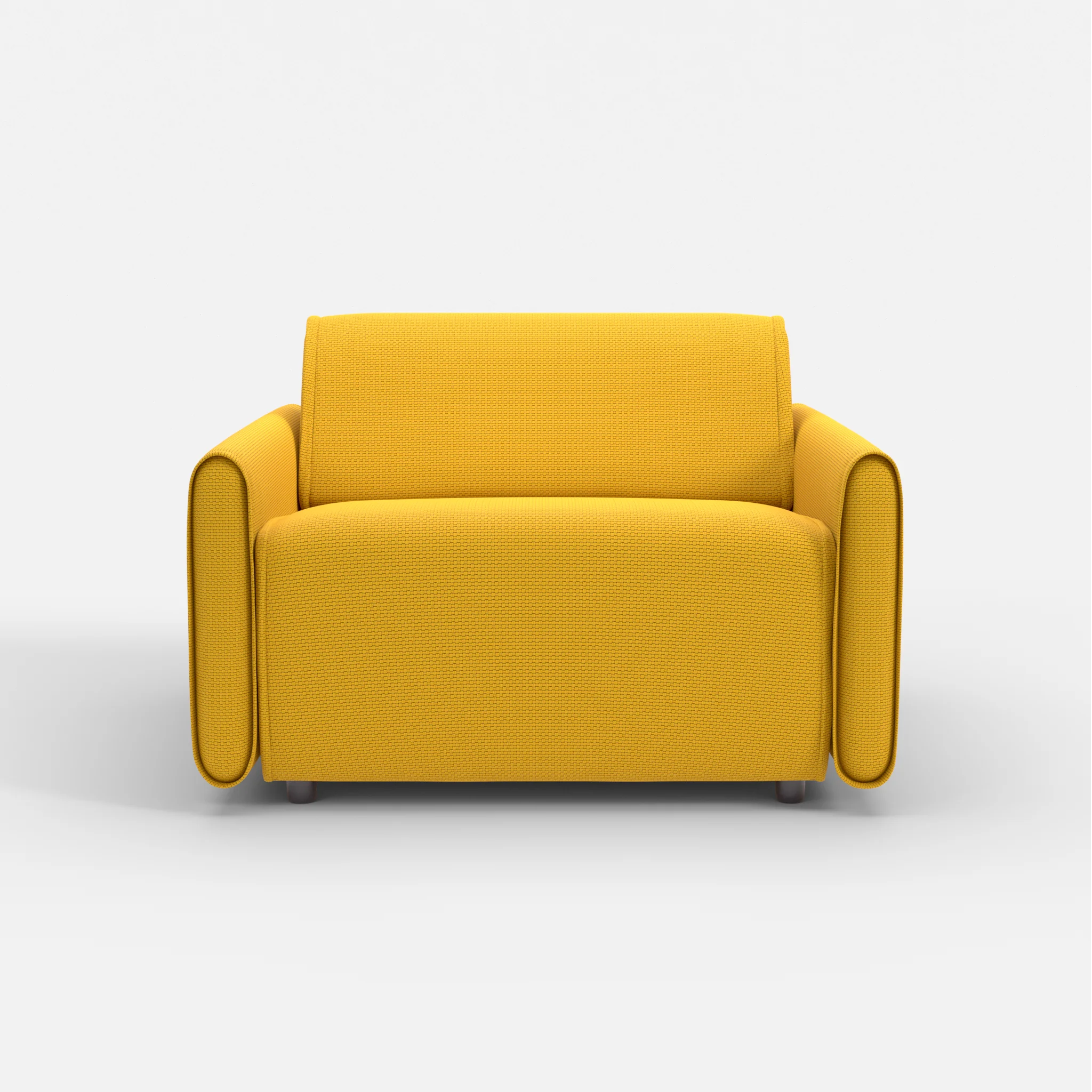Sessel Belleform mit schmaler Armlehne 3 nabucco3019 in Curry von vorne