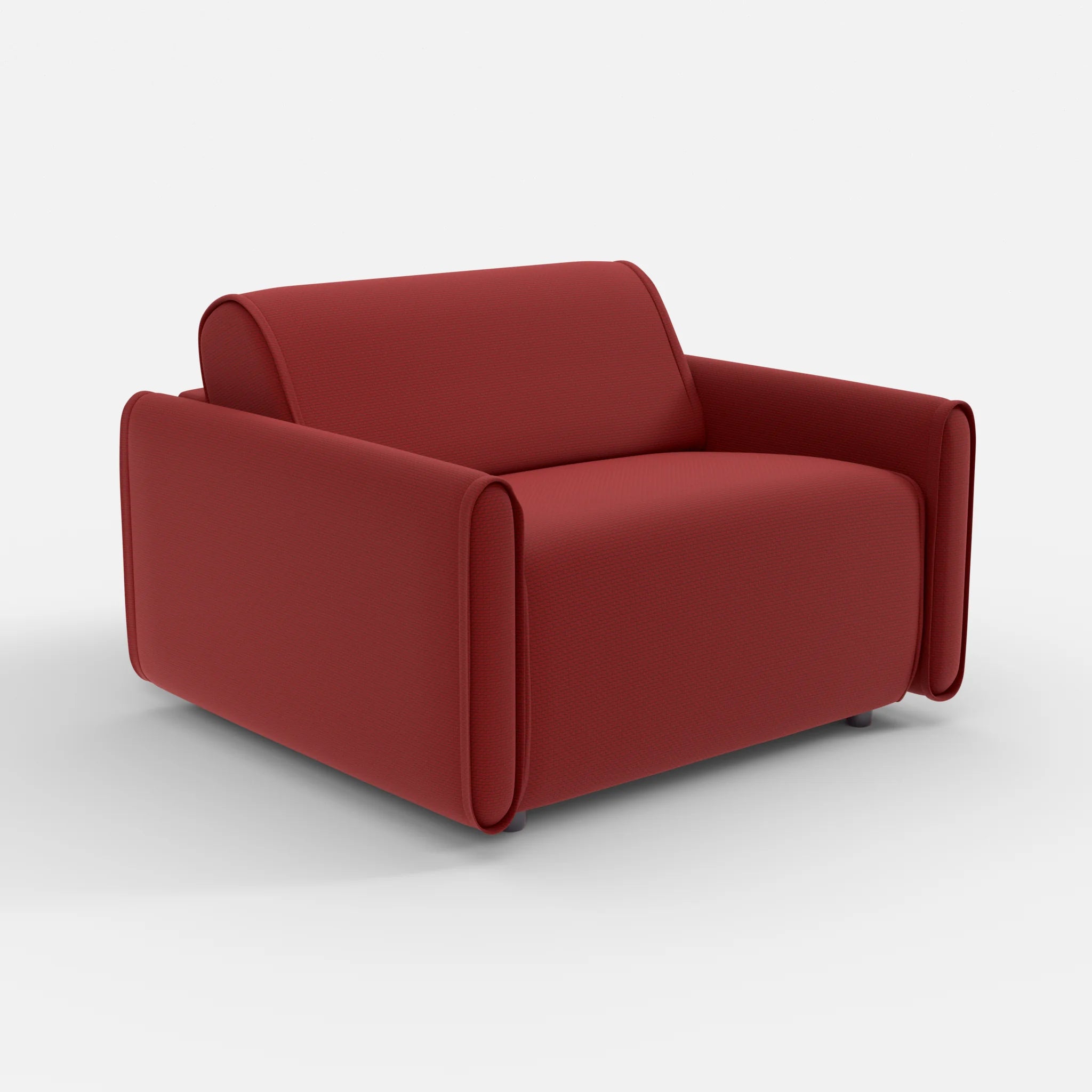 Sessel Belleform mit schmaler Armlehne 3 nabucco4021 in Rot von der Seite