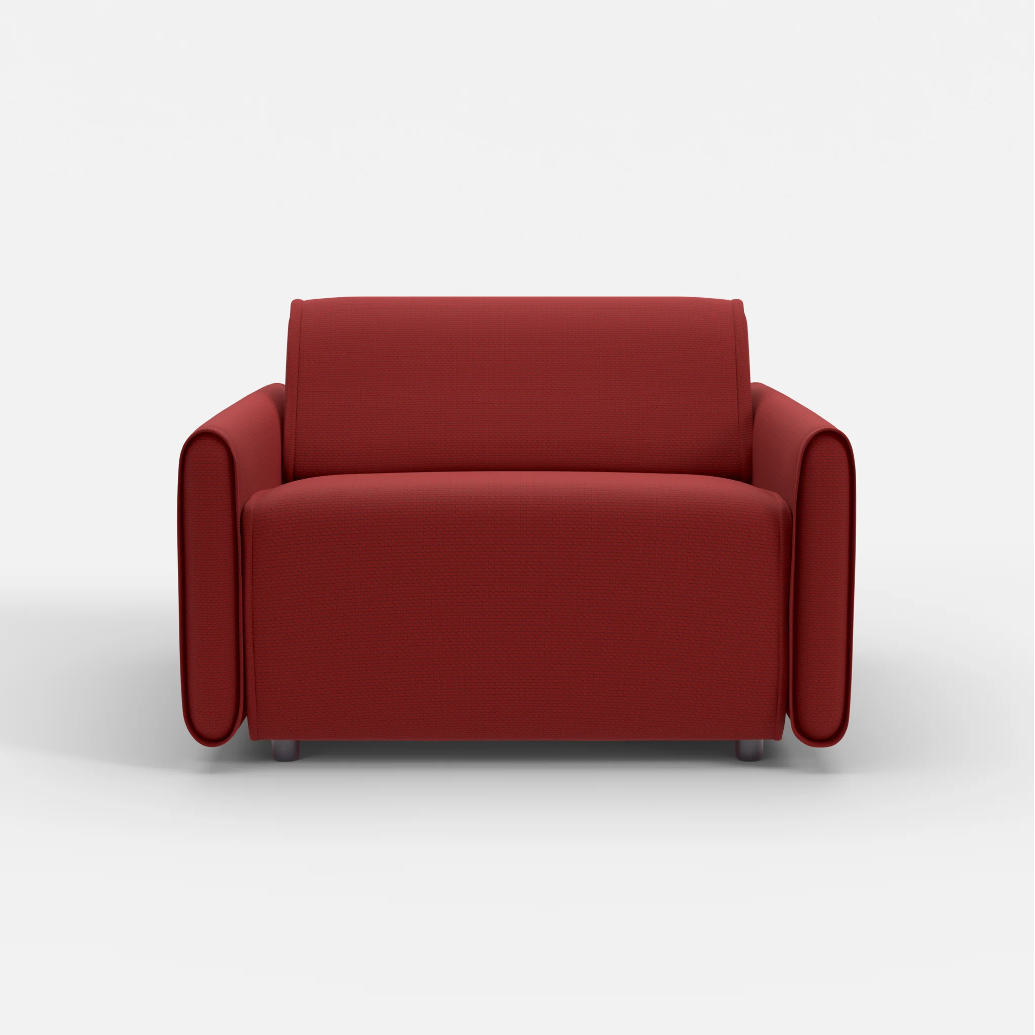 Sessel Belleform mit schmaler Armlehne 3 nabucco4021 in Rot von vorne