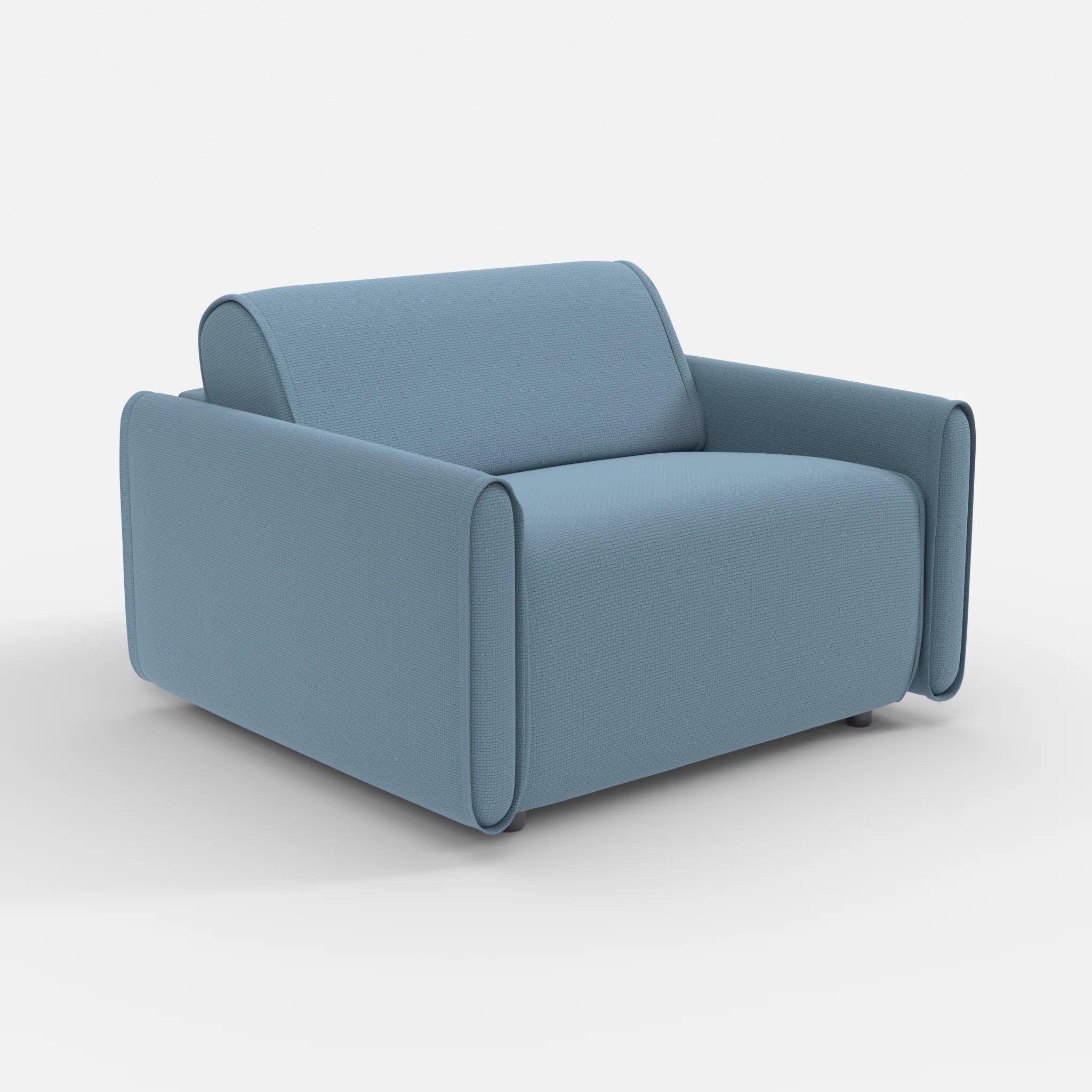 Sessel Belleform mit schmaler Armlehne 3 nabucco6043 in Blau von der Seite