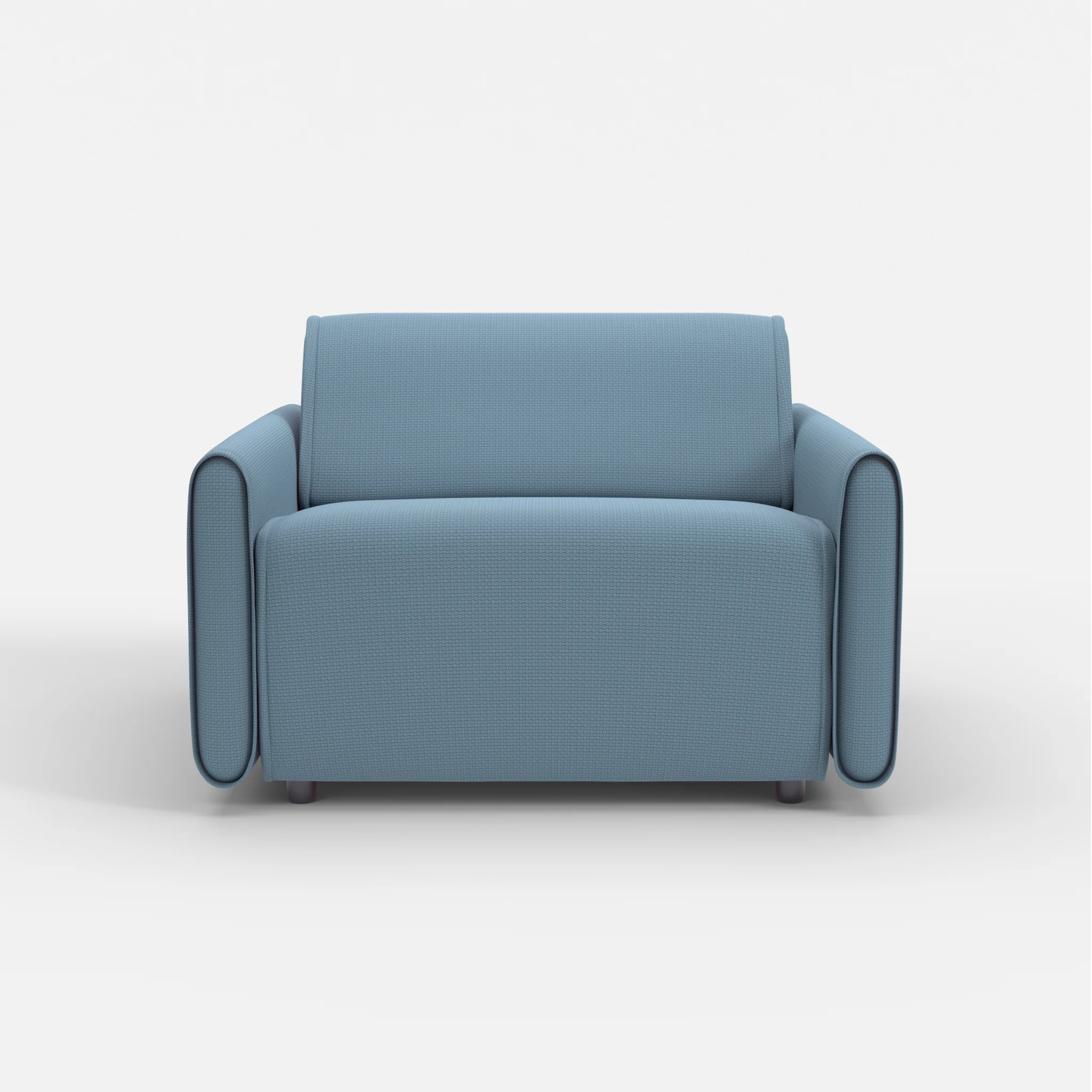 Sessel Belleform mit schmaler Armlehne 3 nabucco6043 in Blau von vorne