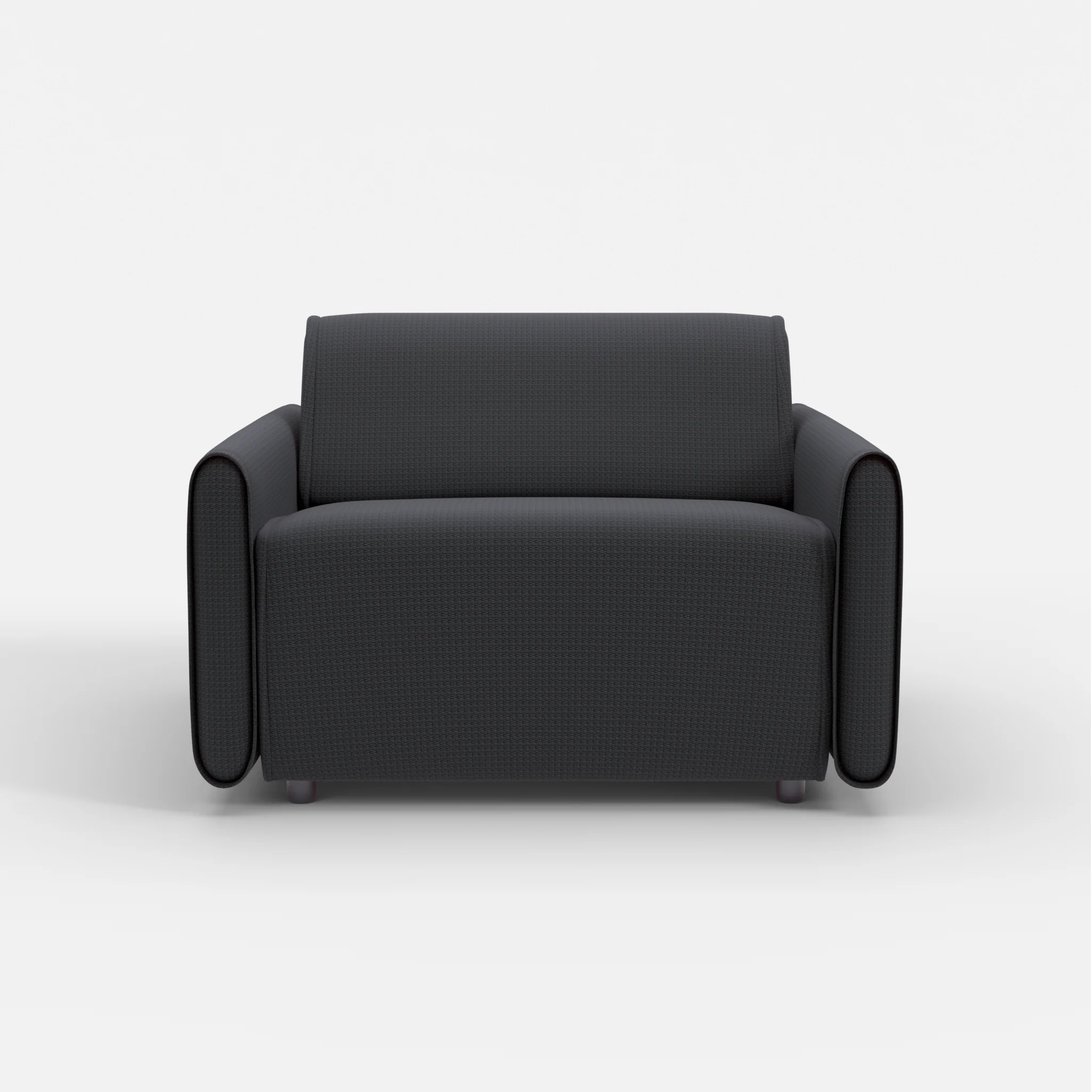 Sessel Belleform mit schmaler Armlehne 3 nabucco8019 in Anthrazit von vorne