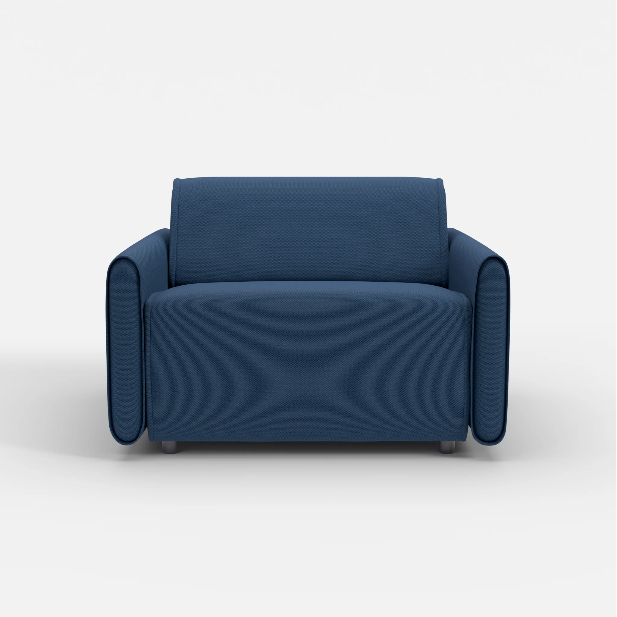 Sessel Belleform mit schmaler Armlehne 3 novumamur in Navy von vorne