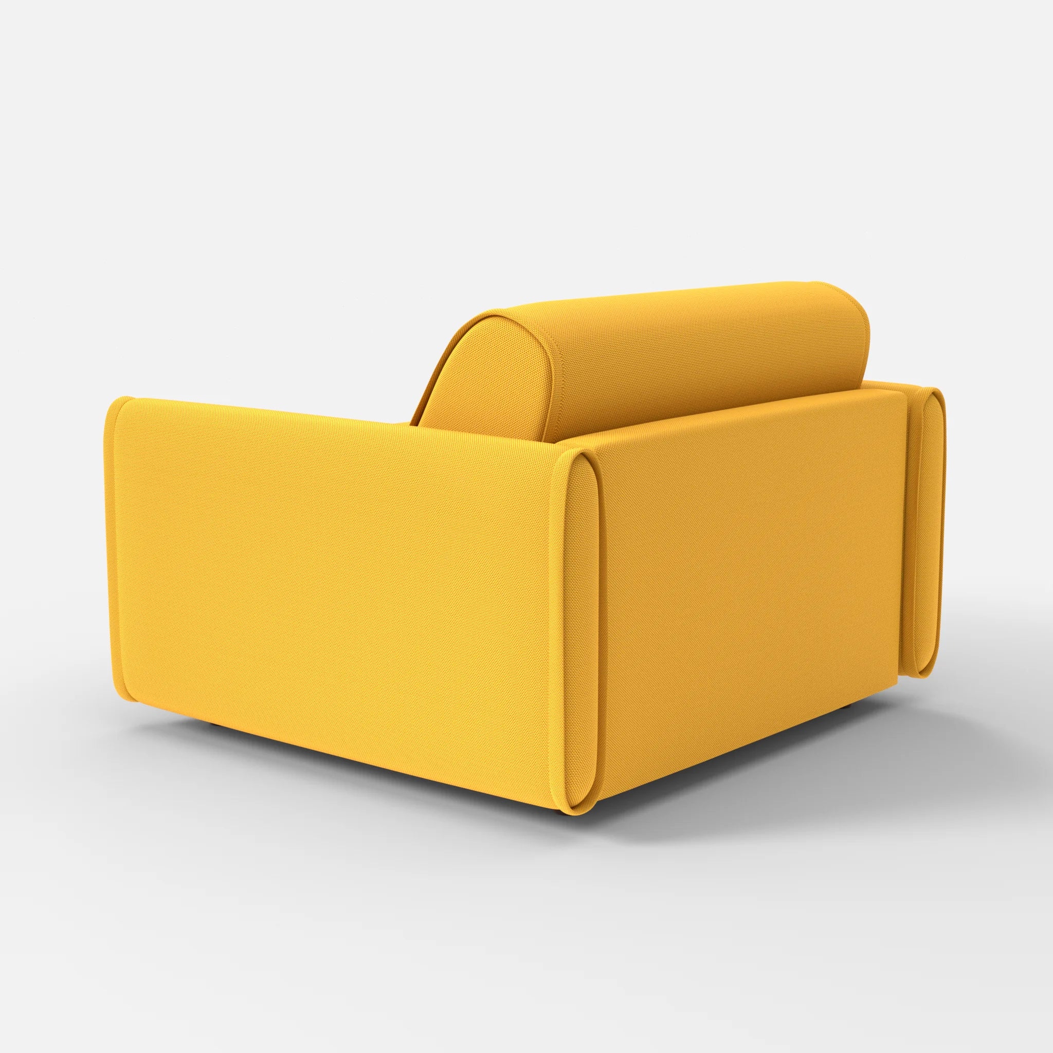Sessel Belleform mit schmaler Armlehne 3 novumcurry in Curry von hinten