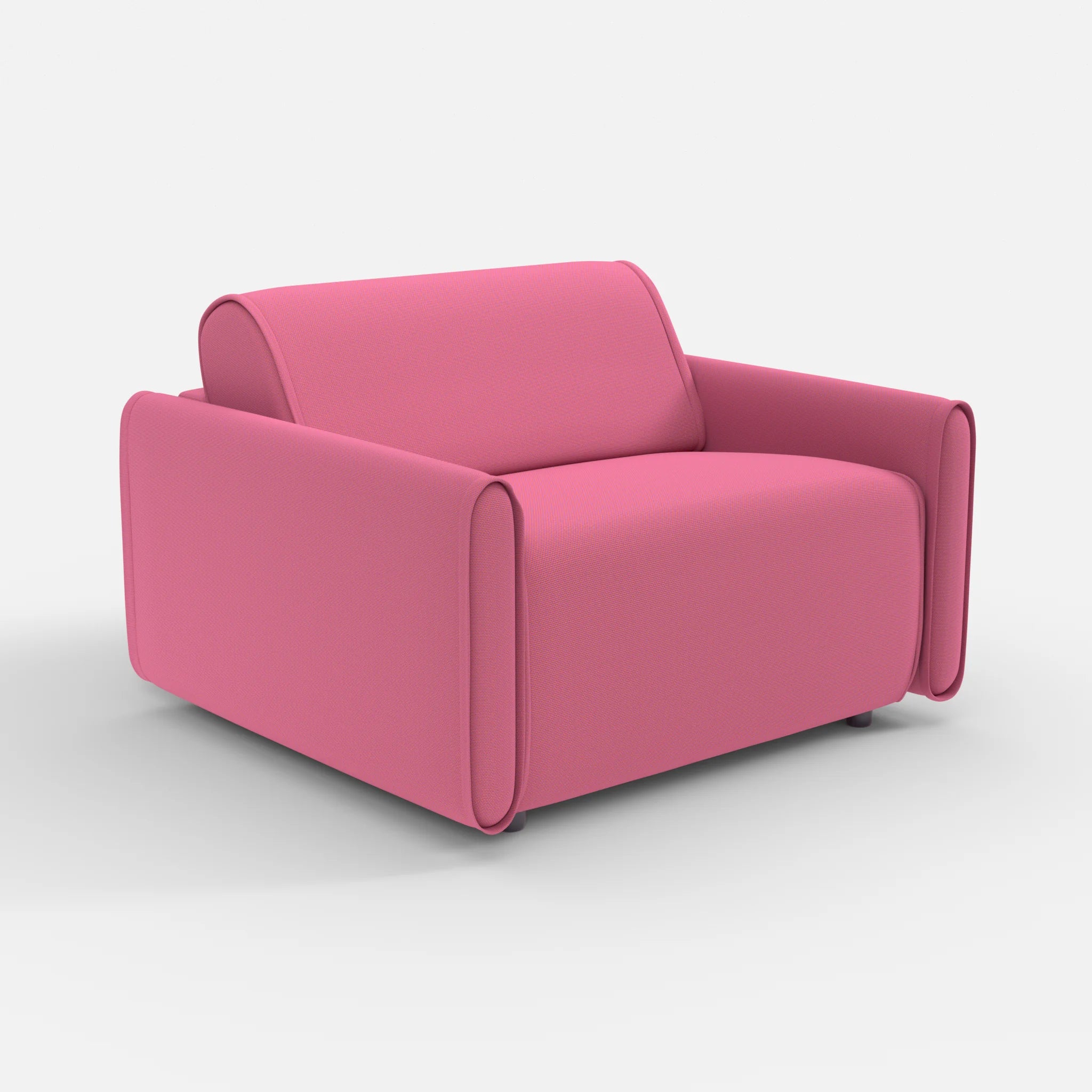 Sessel Belleform mit schmaler Armlehne 3 novumlitchi in Violett von der Seite