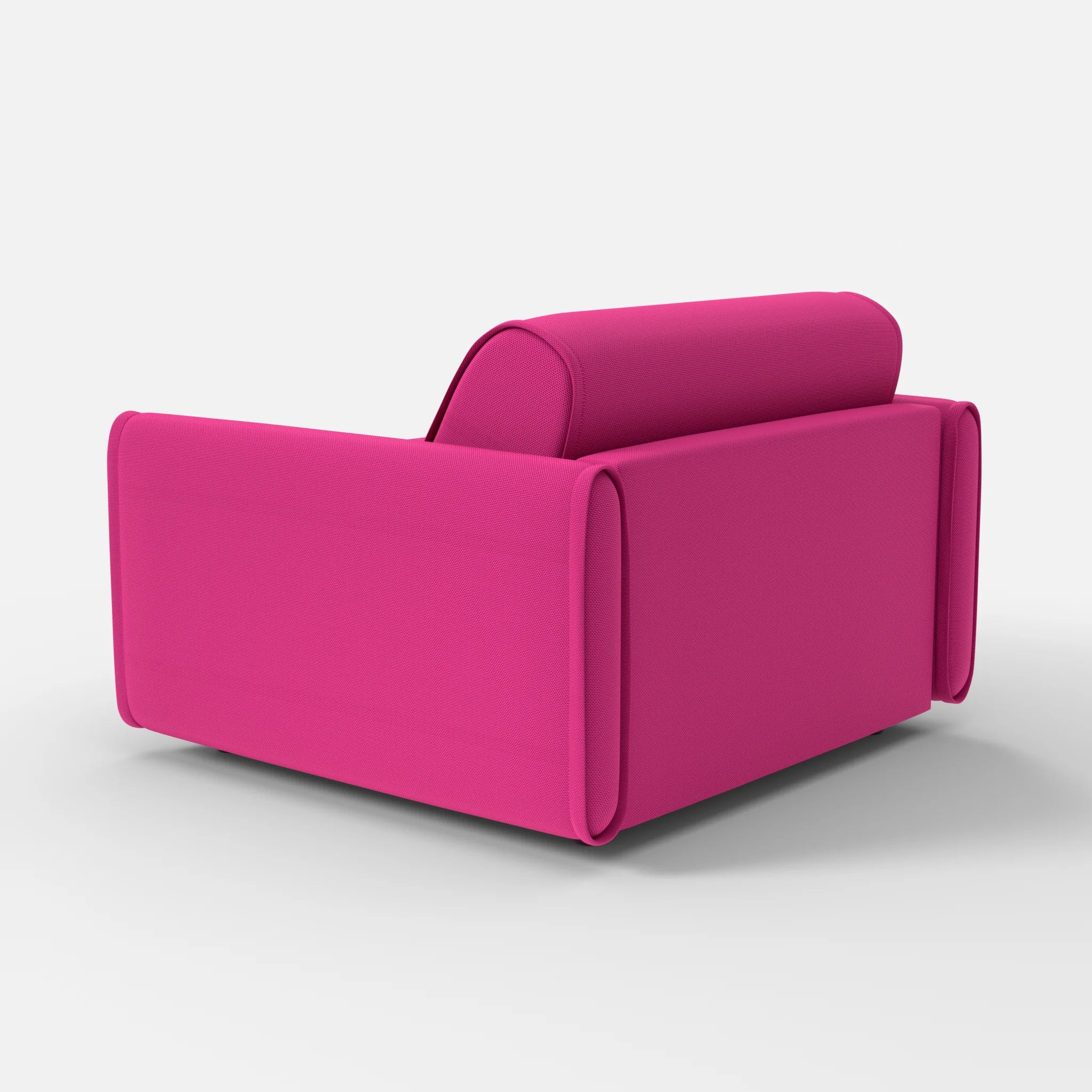 Sessel Belleform mit schmaler Armlehne 3 novummagenta in Magenta von hinten