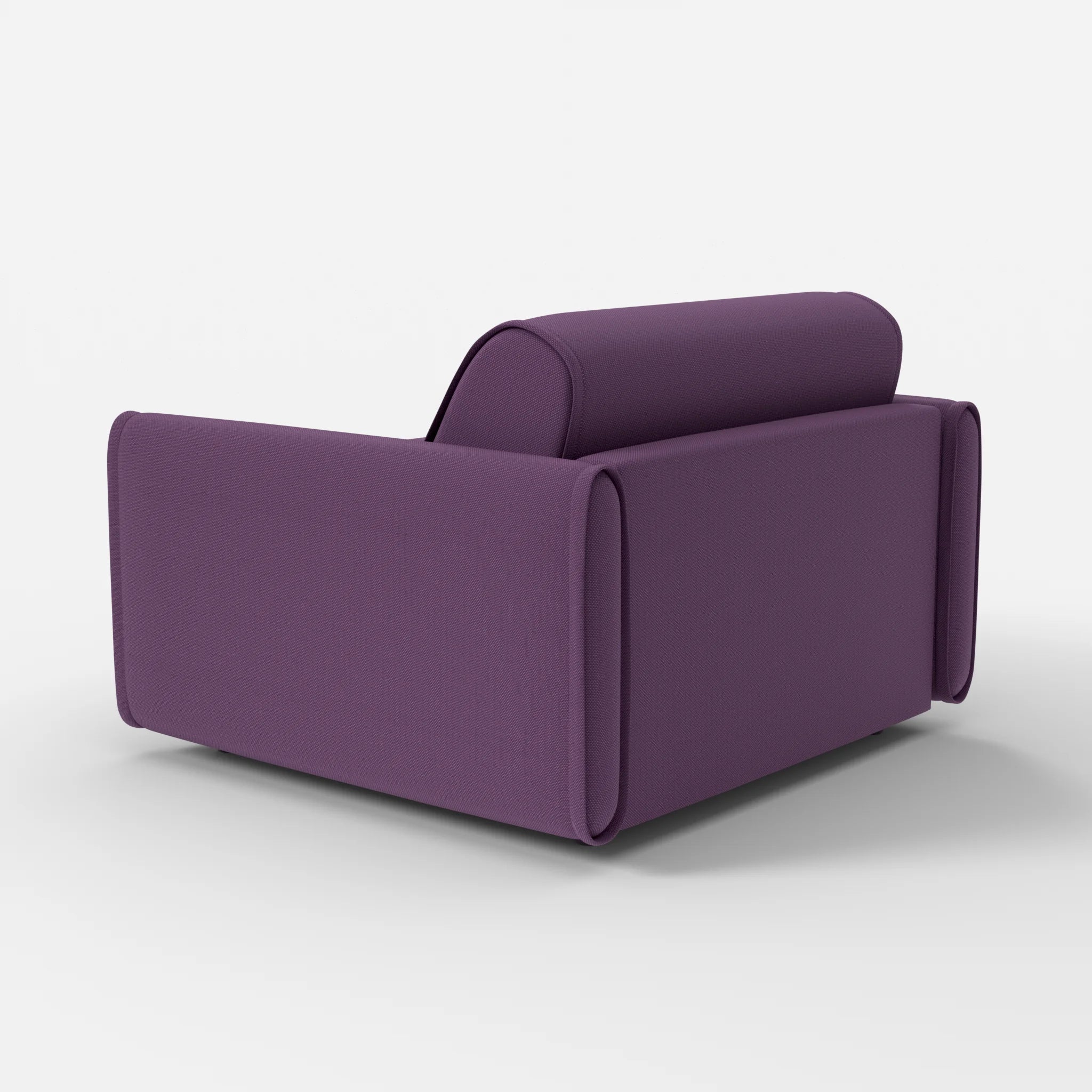 Sessel Belleform mit schmaler Armlehne 3 novumprune in Violett von hinten