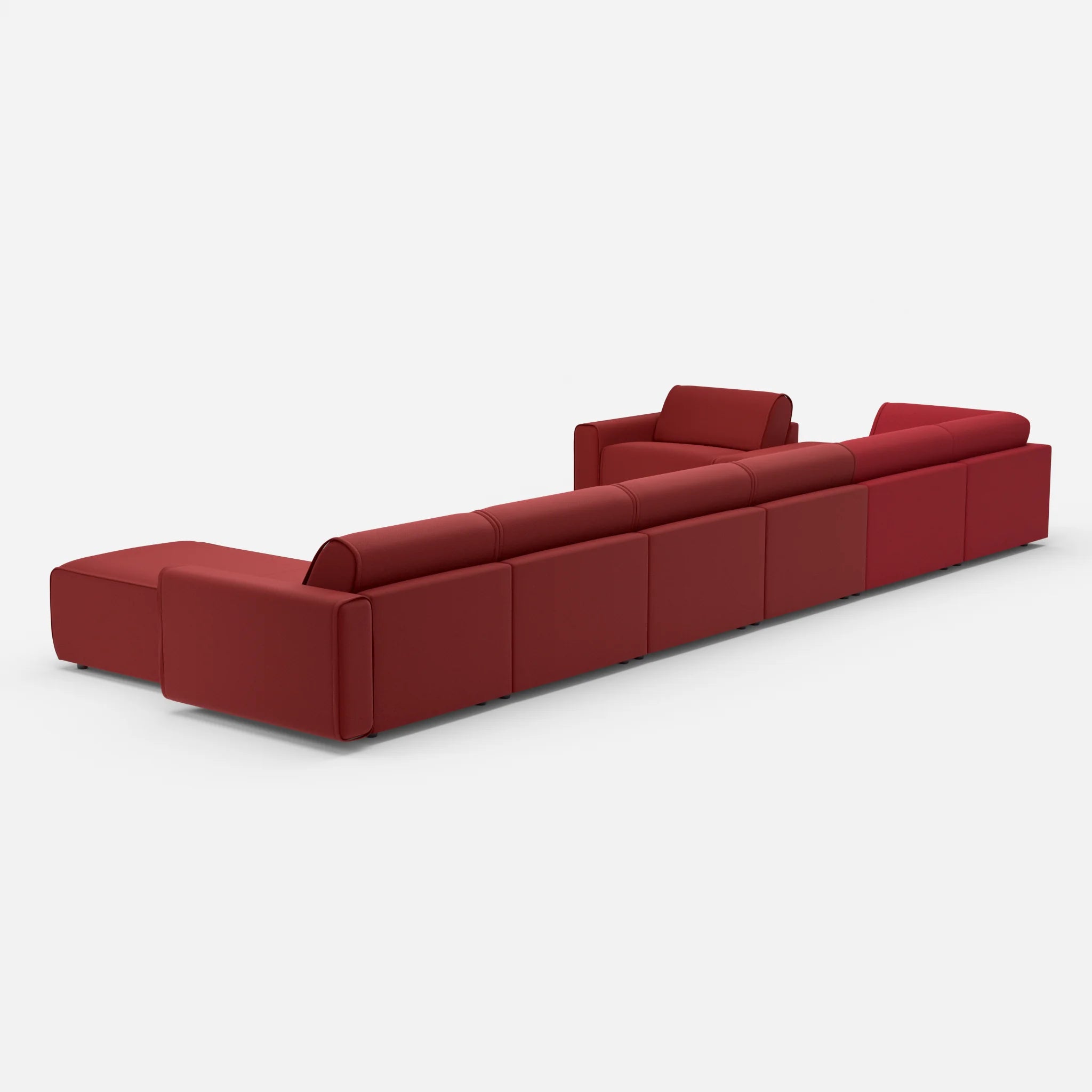 Sofalandschaft Belleform Farbmix 1 nabucco4021-dama0053 in Rot und Rot von hinten