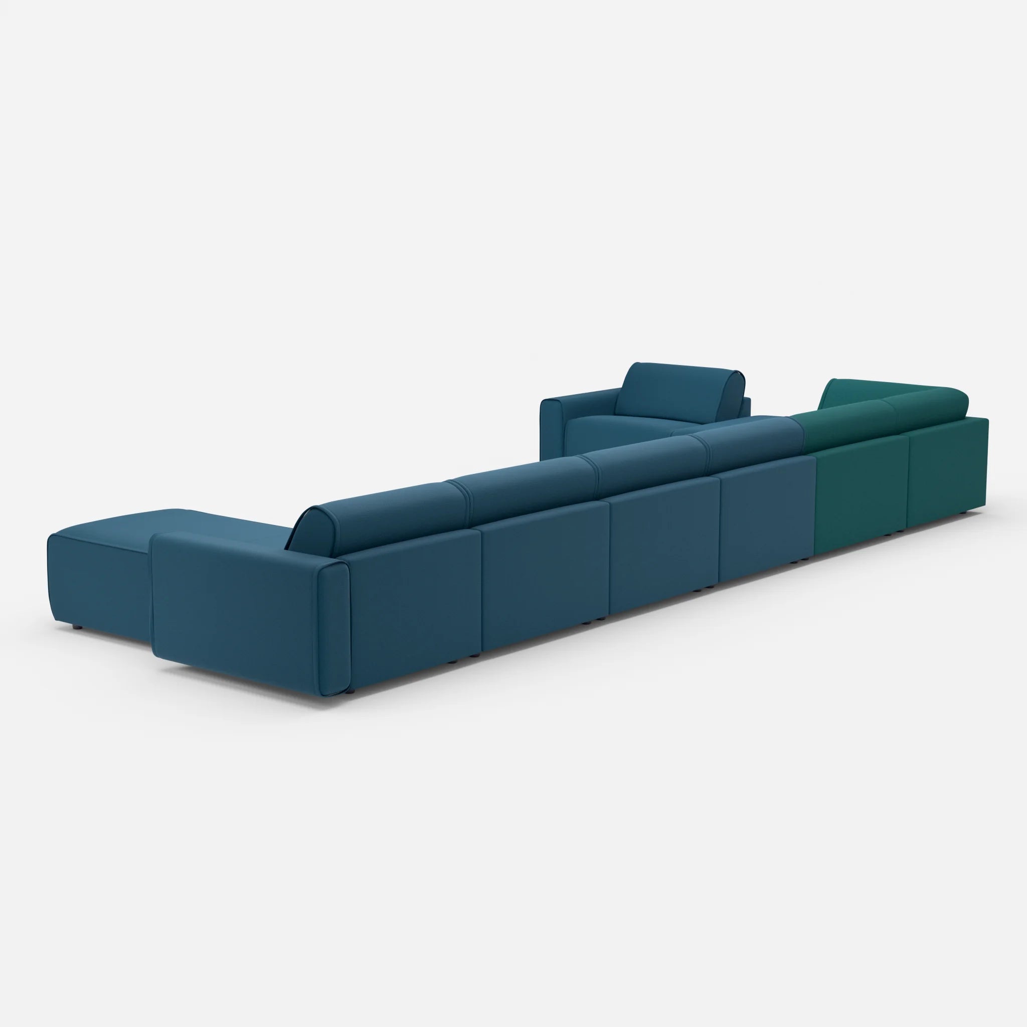 Sofalandschaft Belleform Farbmix 1 nabucco6075-dama0018 in Blau und Türkis von hinten