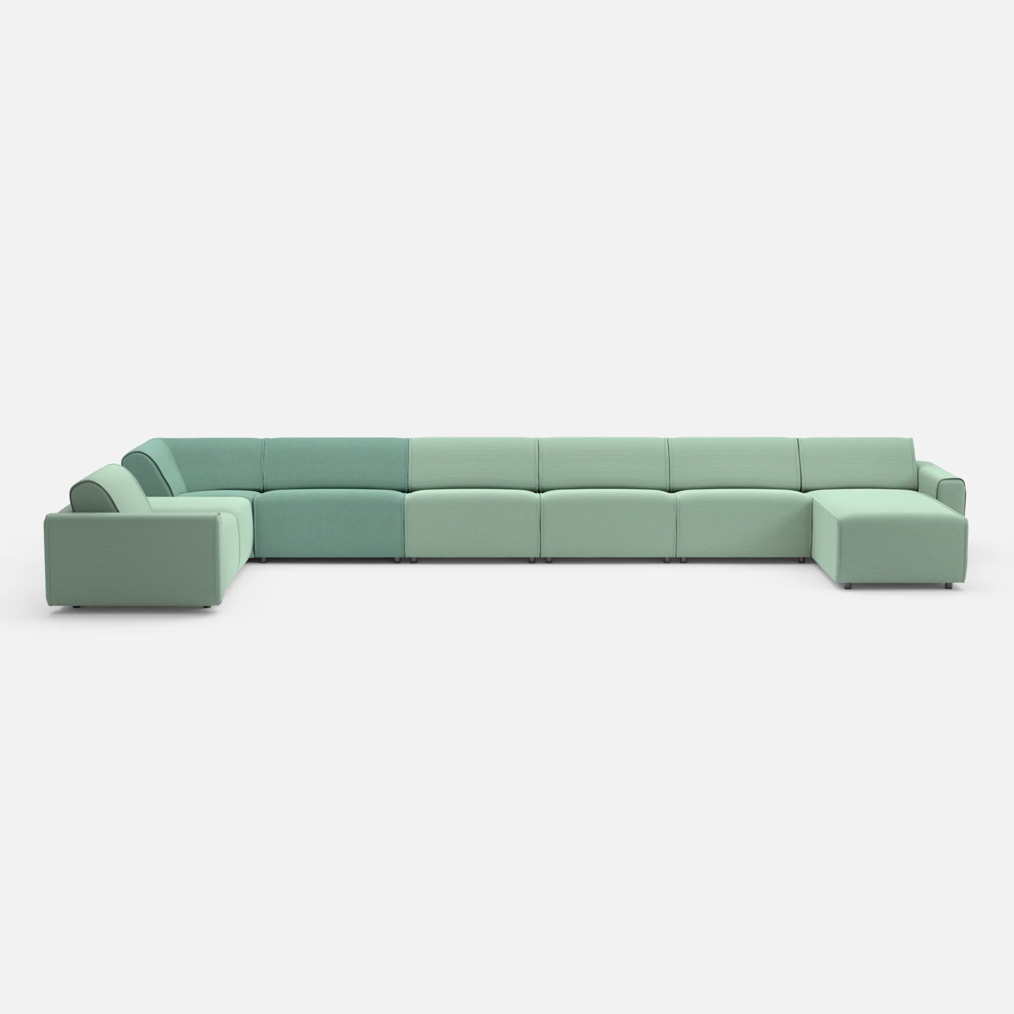 Sofalandschaft Belleform Farbmix 1 nabucco7030-dama0045 in Türkis und Türkis von vorne
