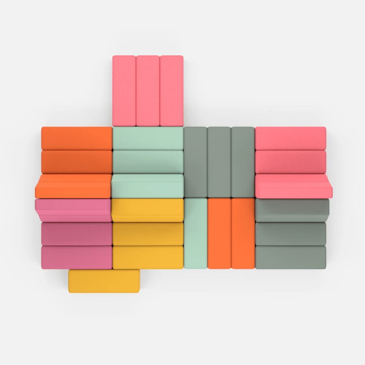 Sofalandschaft Bricks Draufsicht animiert