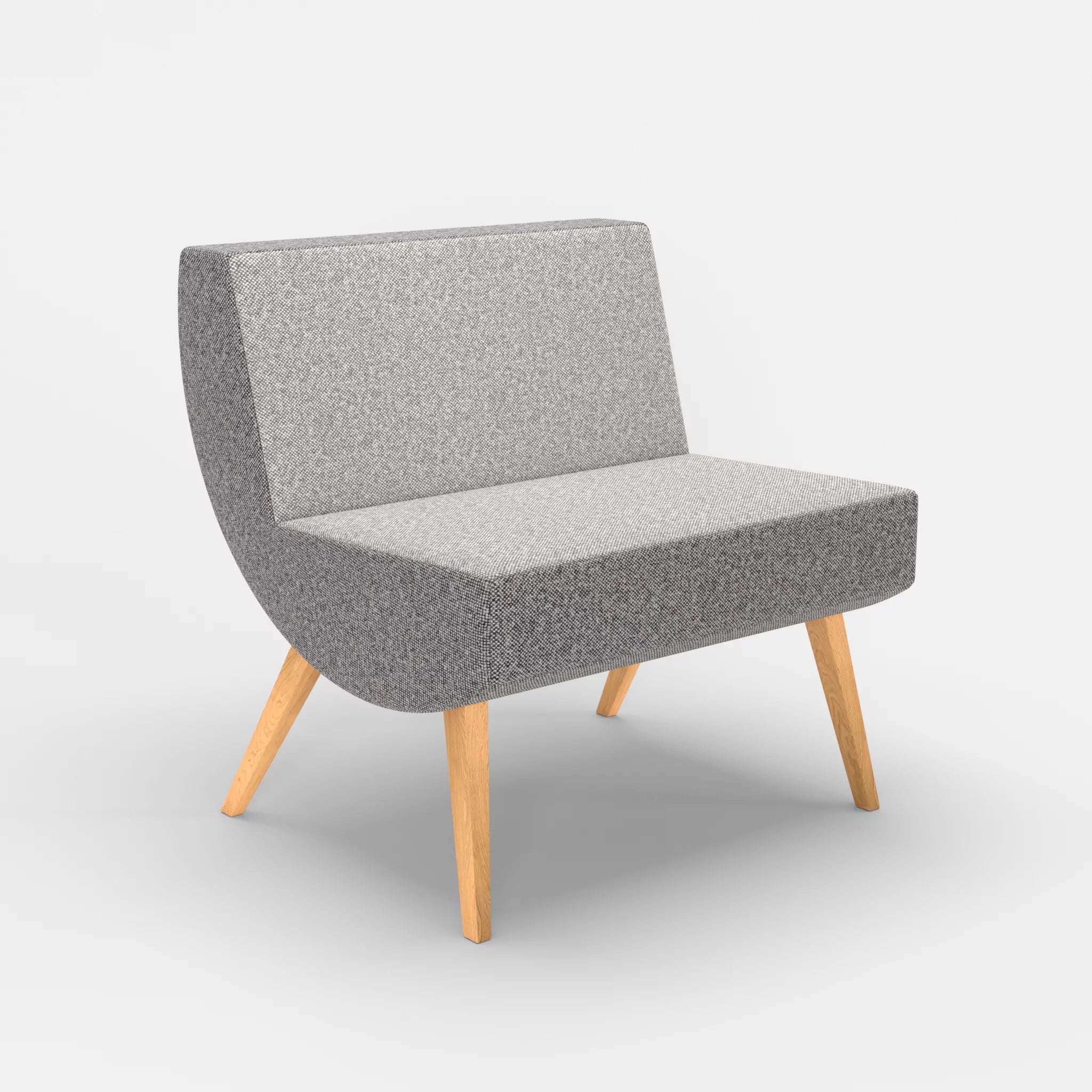 1 Sitzer Sitzbank Puck celia0208 in Mittelgrau von der Seite