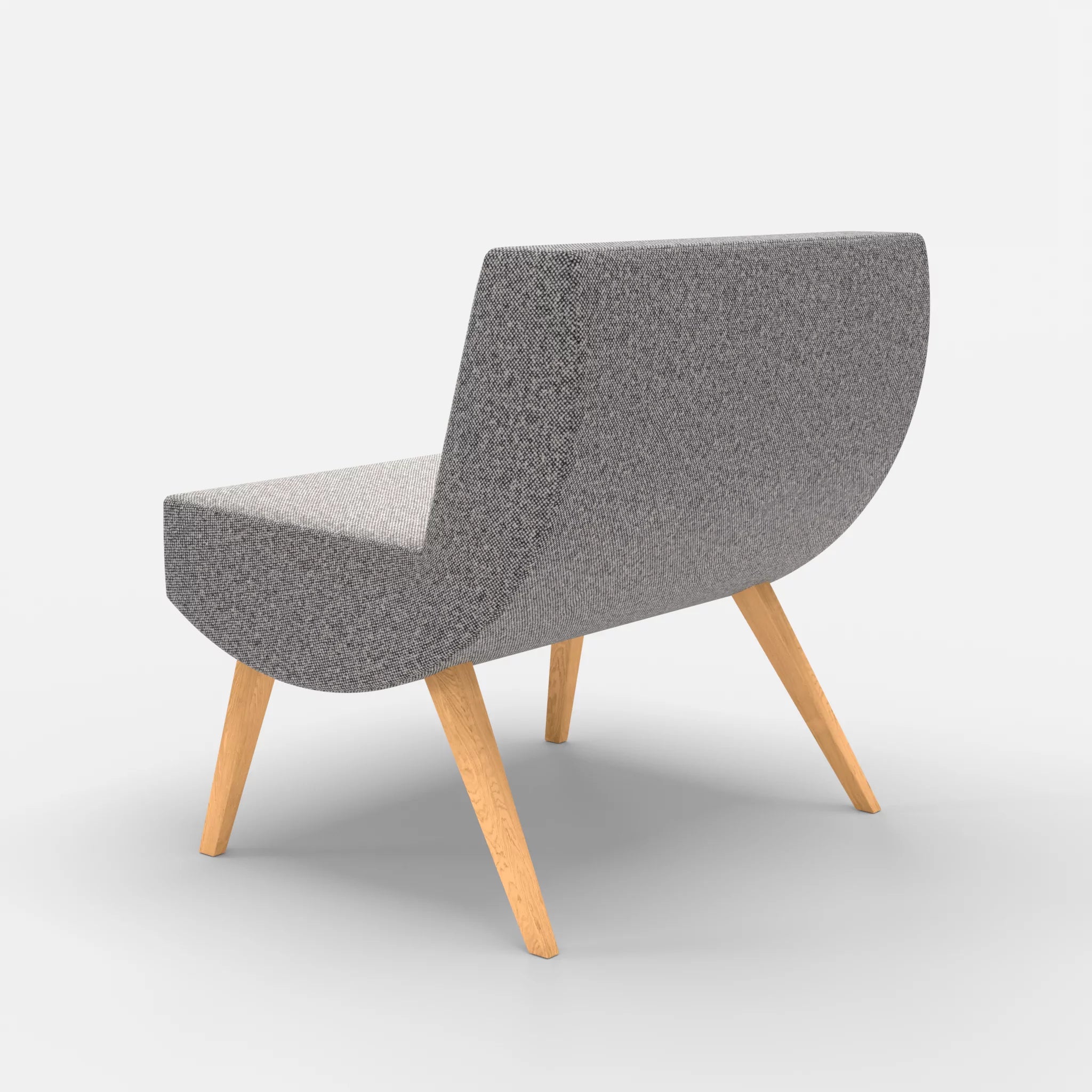 1 Sitzer Sitzbank Puck celia0208 in Mittelgrau von hinten
