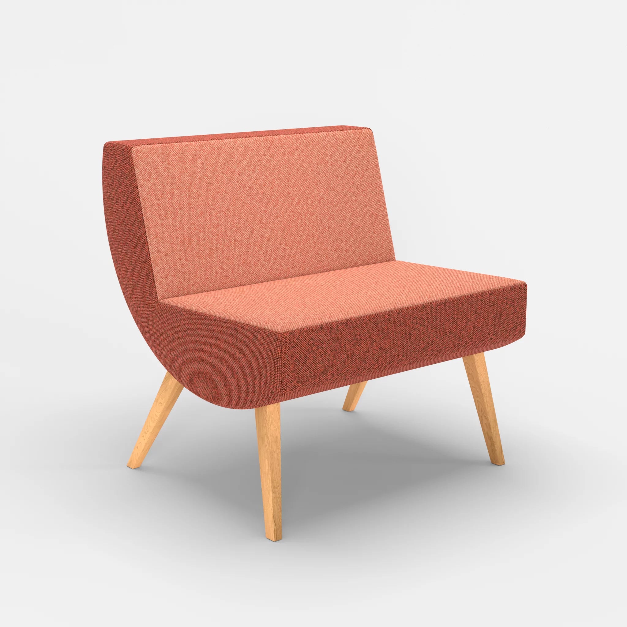 1 Sitzer Sitzbank Puck celia0217 in Orange von der Seite