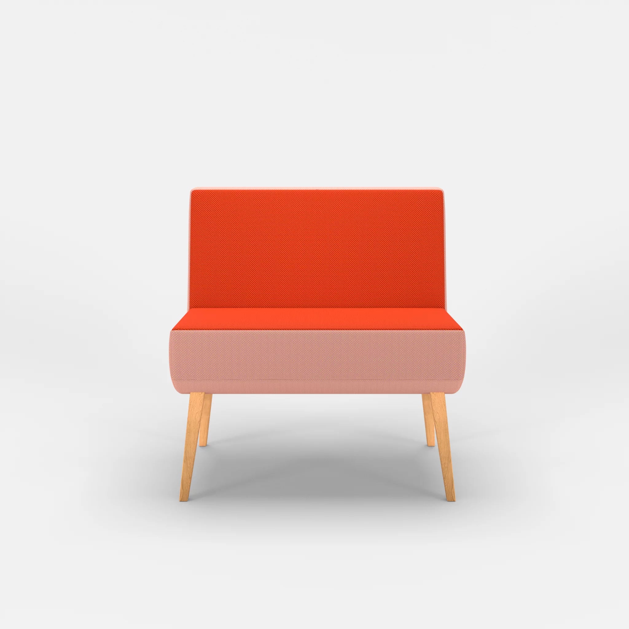 1 Sitzer Sitzbank Puck novumsunset in Rot von vorne