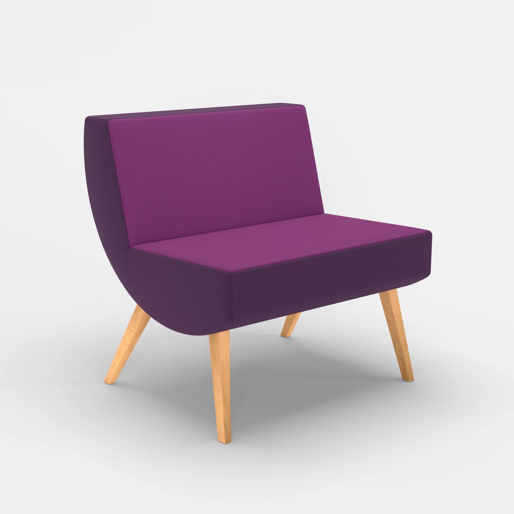 1 Sitzer Sitzbank Puck novumviola in Violett von der Seite