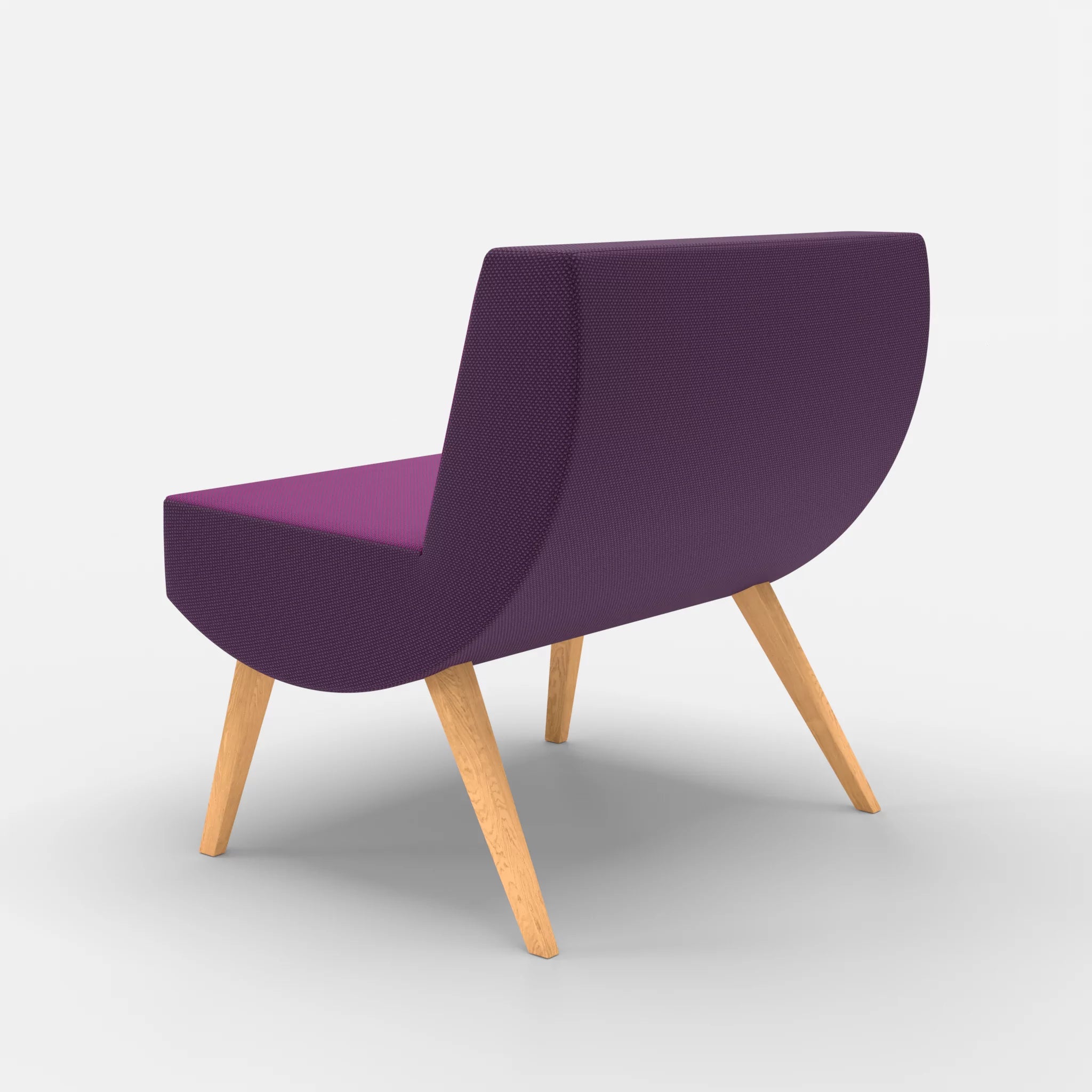 1 Sitzer Sitzbank Puck novumviola in Violett von hinten
