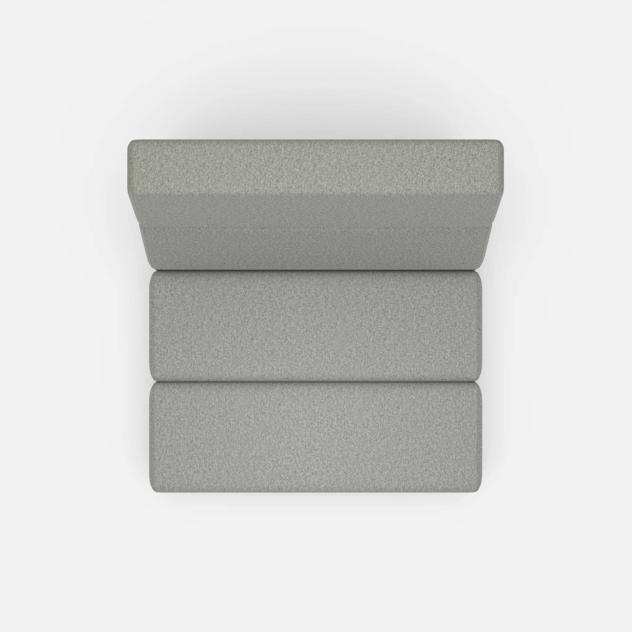 1 Sitzer Sofa Bricks 1 dama0003 in Mittelgrau von oben