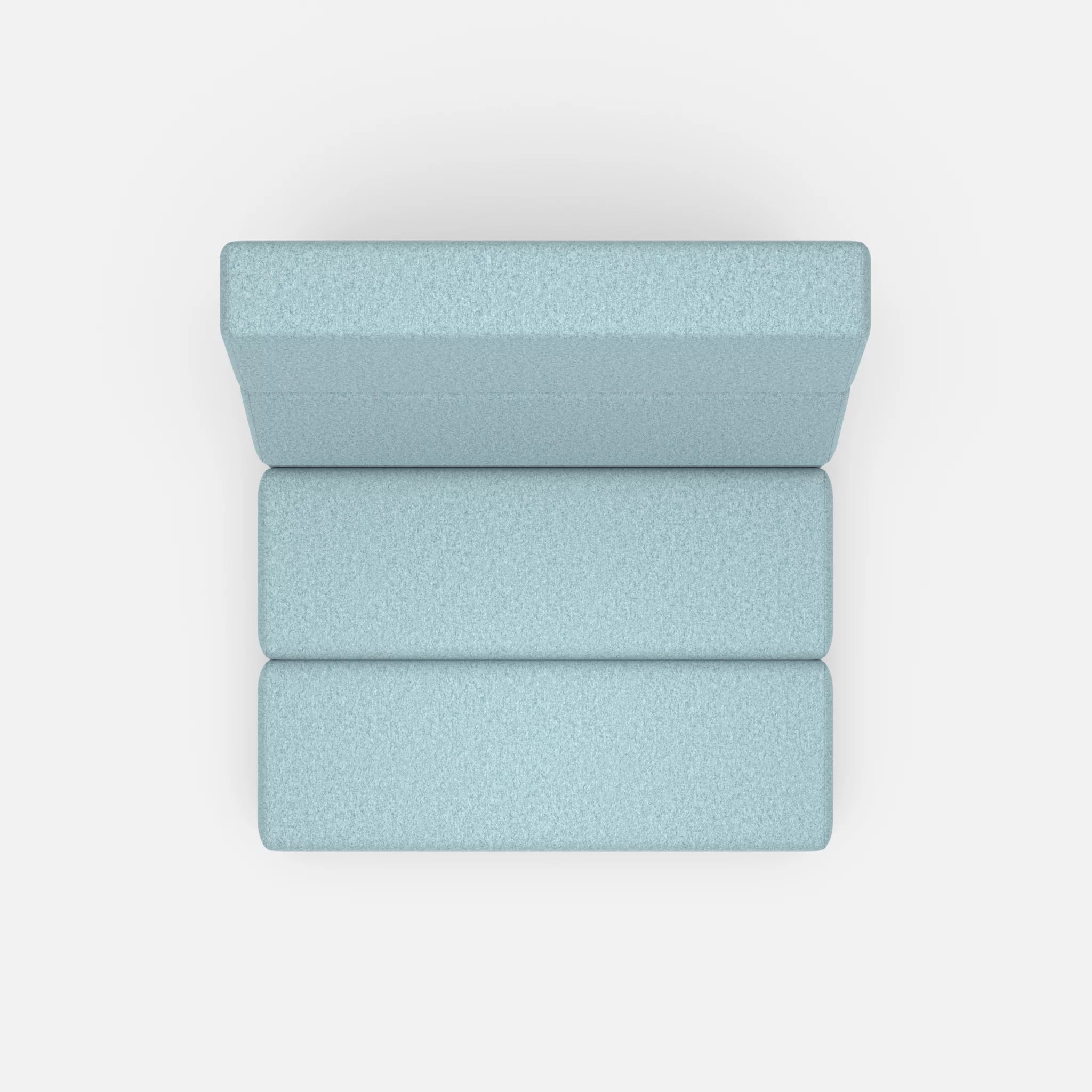 1 Sitzer Sofa Bricks 1 dama0016 in Hellblau von oben