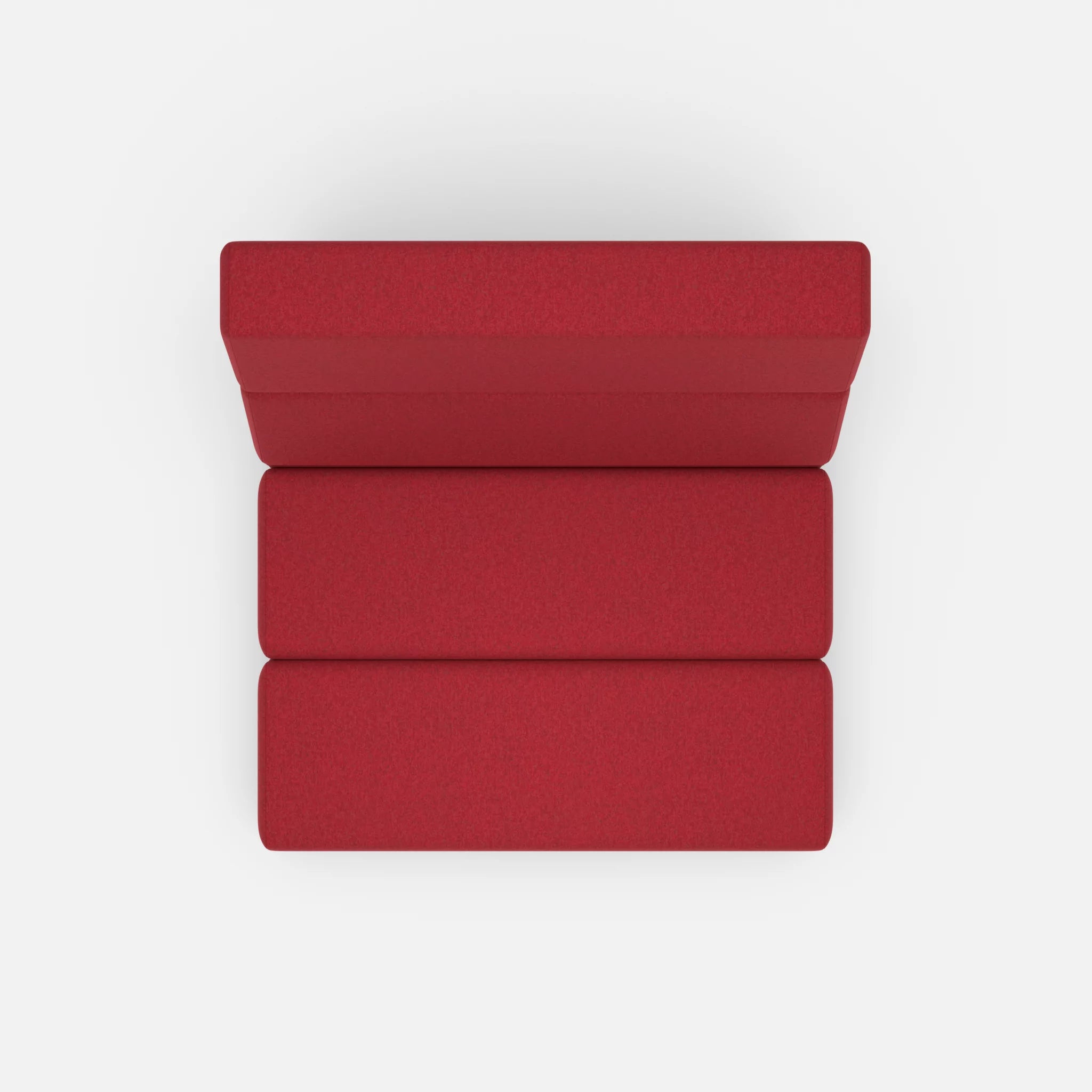 1 Sitzer Sofa Bricks 1 dama0053 in Rot von oben