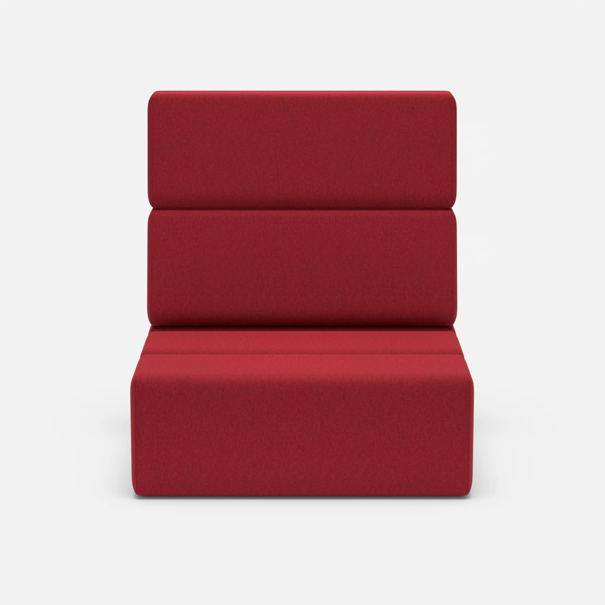 1 Sitzer Sofa Bricks 1 dama0053 in Rot von vorne