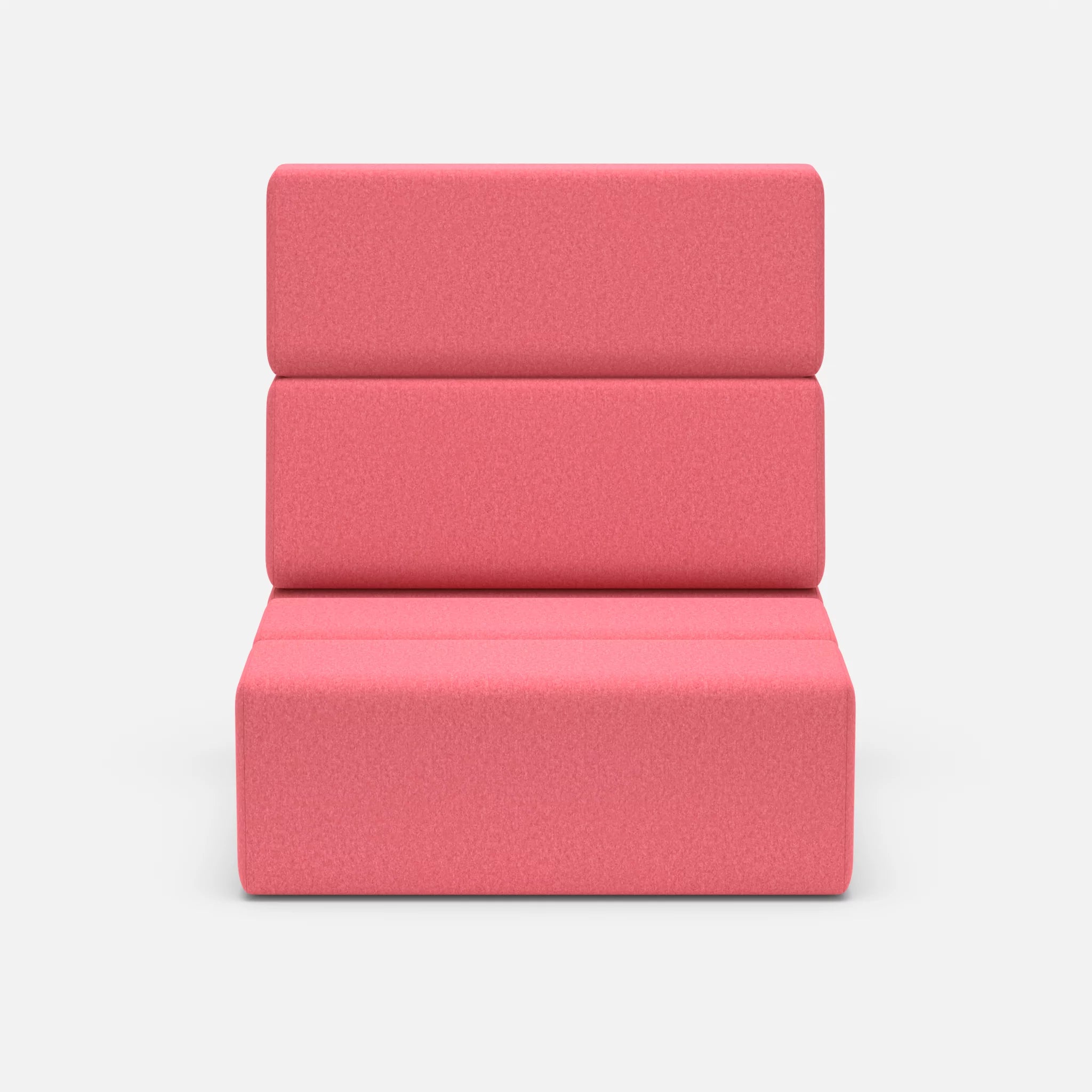 1 Sitzer Sofa Bricks 1 dama0083 in Pink von vorne