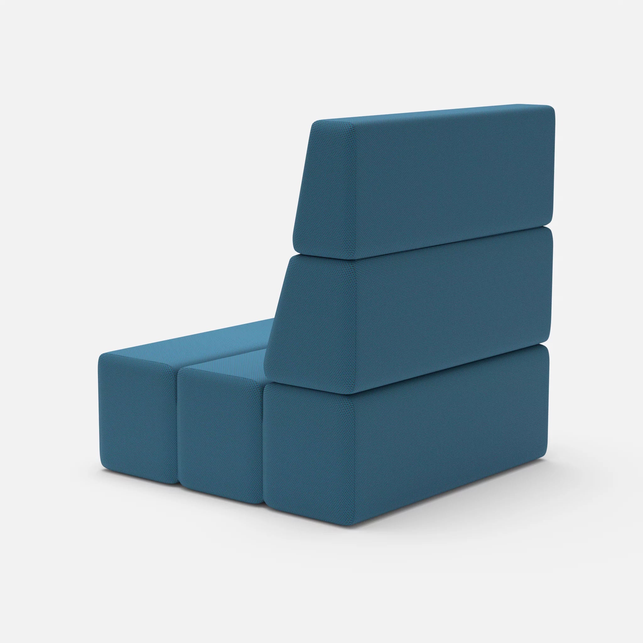 1 Sitzer Sofa Bricks 1 novumazur in Dunkelblau von hinten