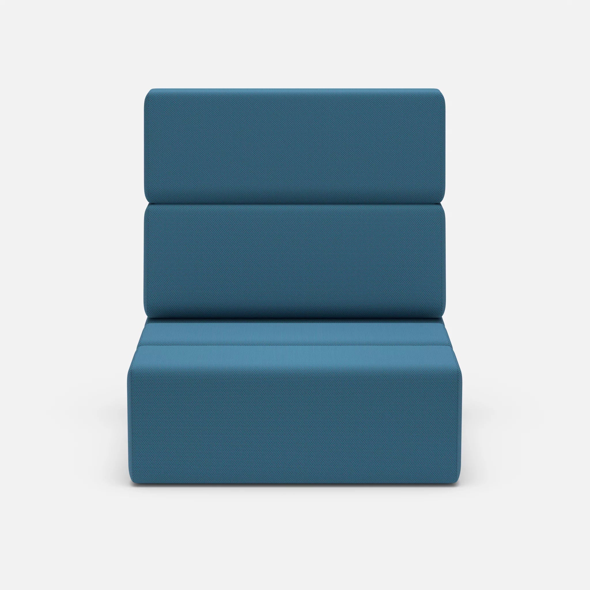 1 Sitzer Sofa Bricks 1 novumazur in Dunkelblau von vorne
