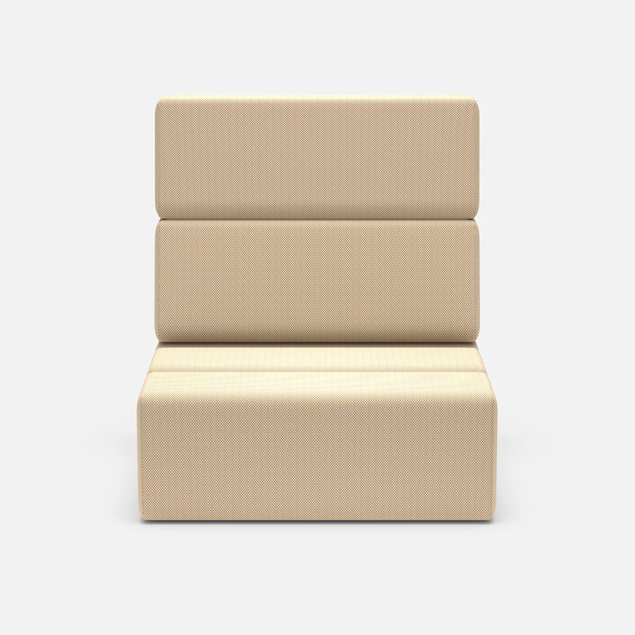 1 Sitzer Sofa Bricks 1 novumcocos in Hellbraun von vorne