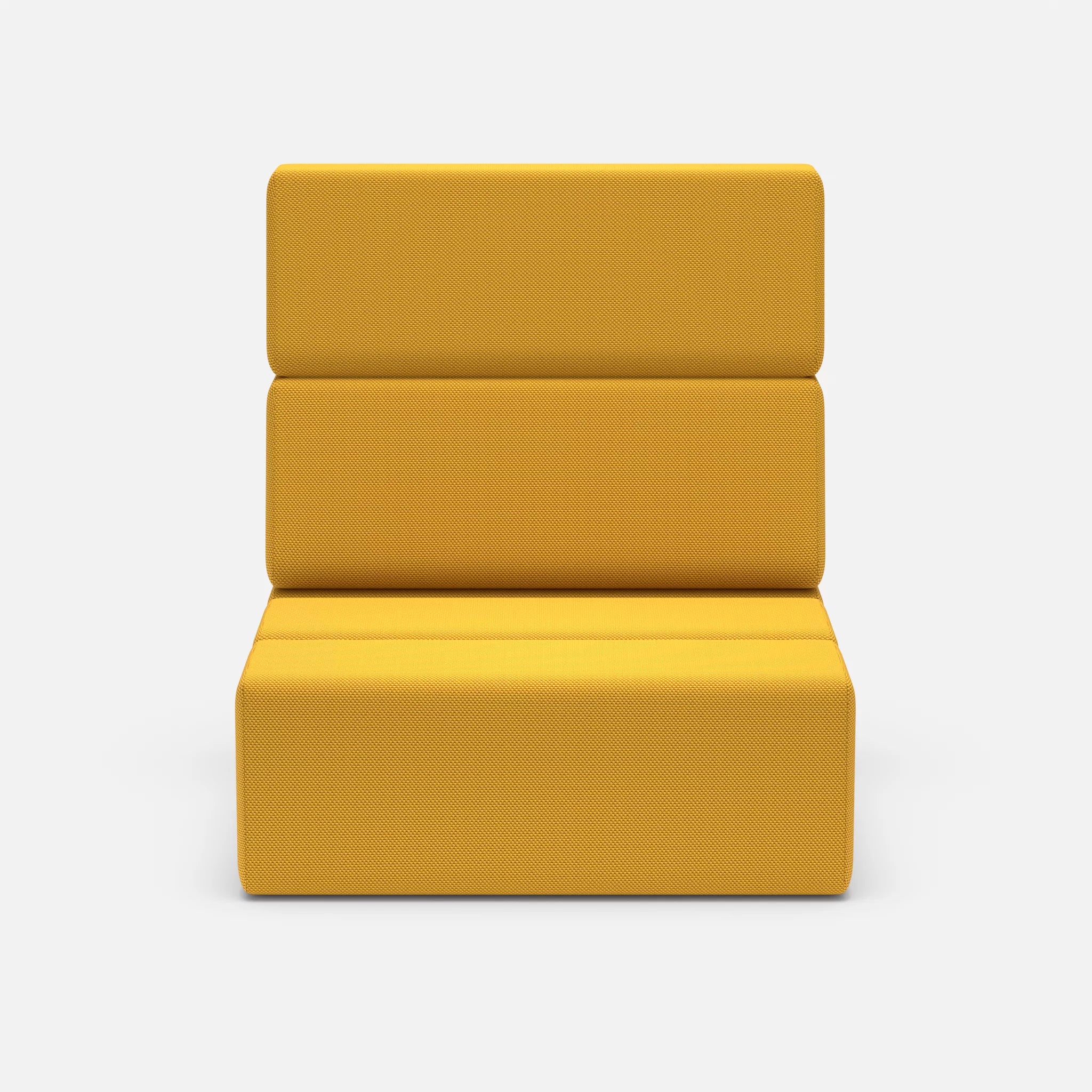 1 Sitzer Sofa Bricks 1 novumcurry in Curry von vorne