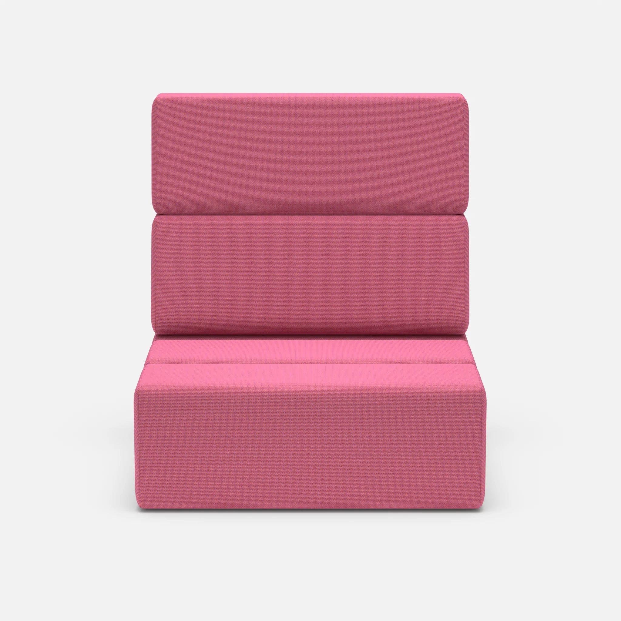 1 Sitzer Sofa Bricks 1 novumlitchi in Violett von vorne