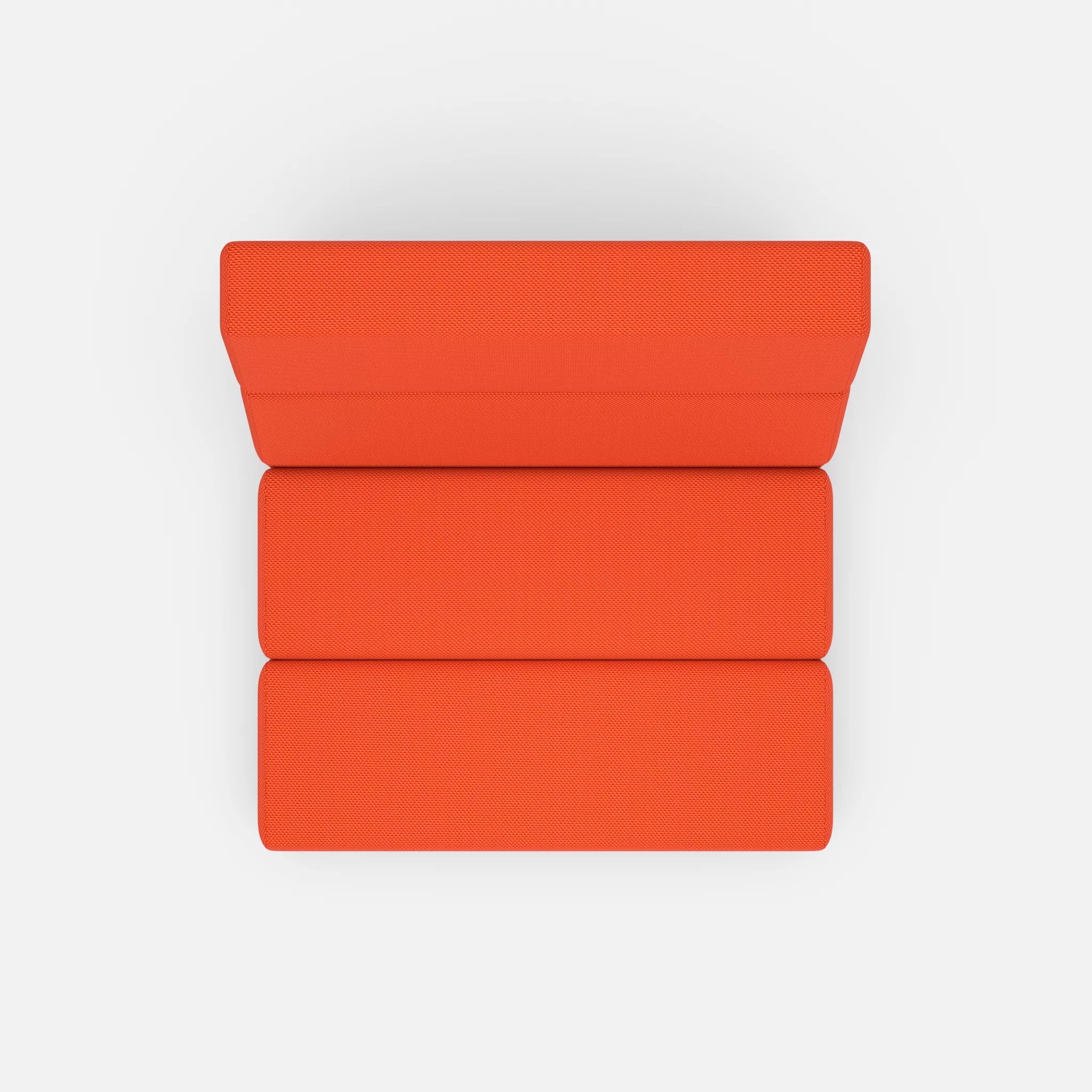 1 Sitzer Sofa Bricks 1 novumsunset in Rot von oben
