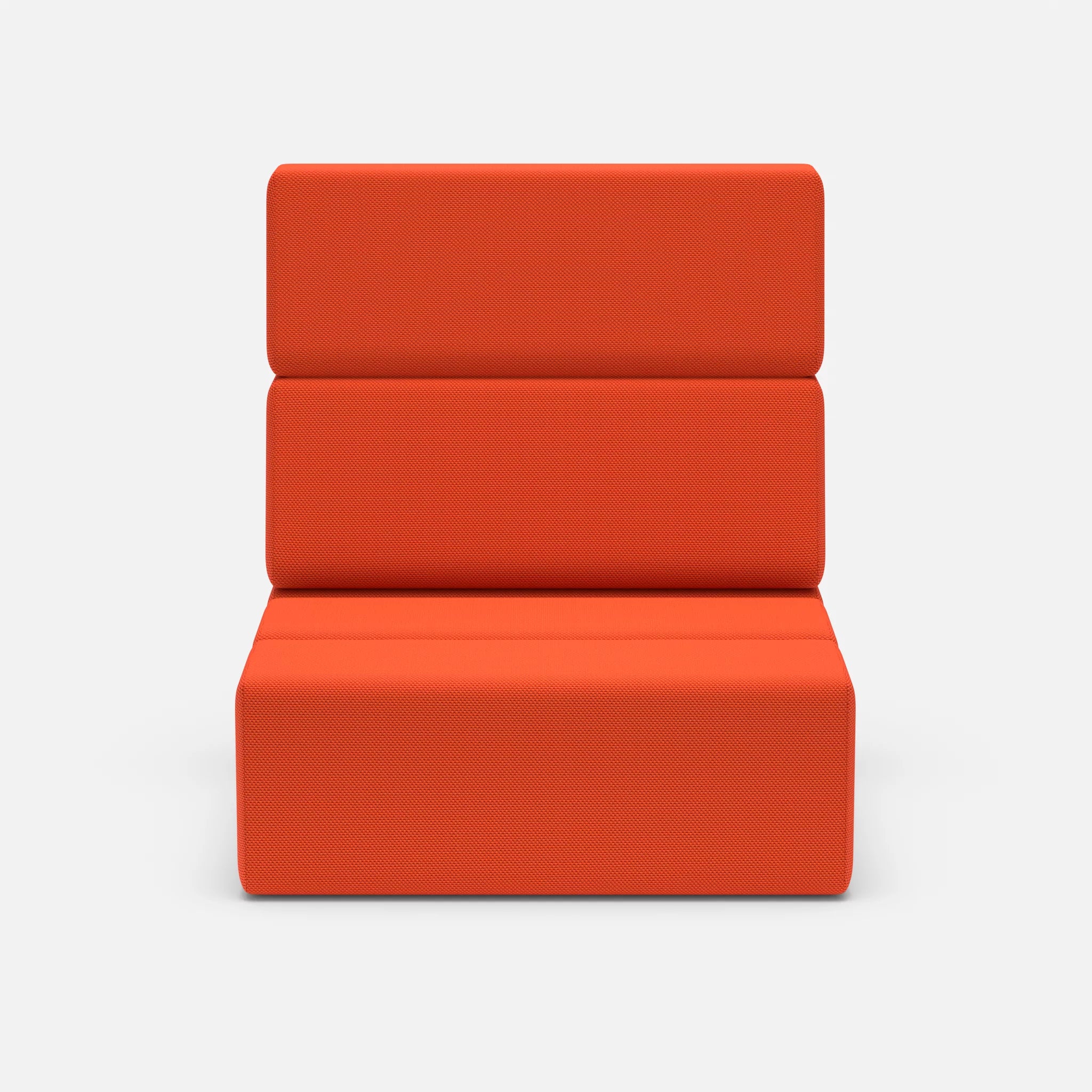 1 Sitzer Sofa Bricks 1 novumsunset in Rot von vorne