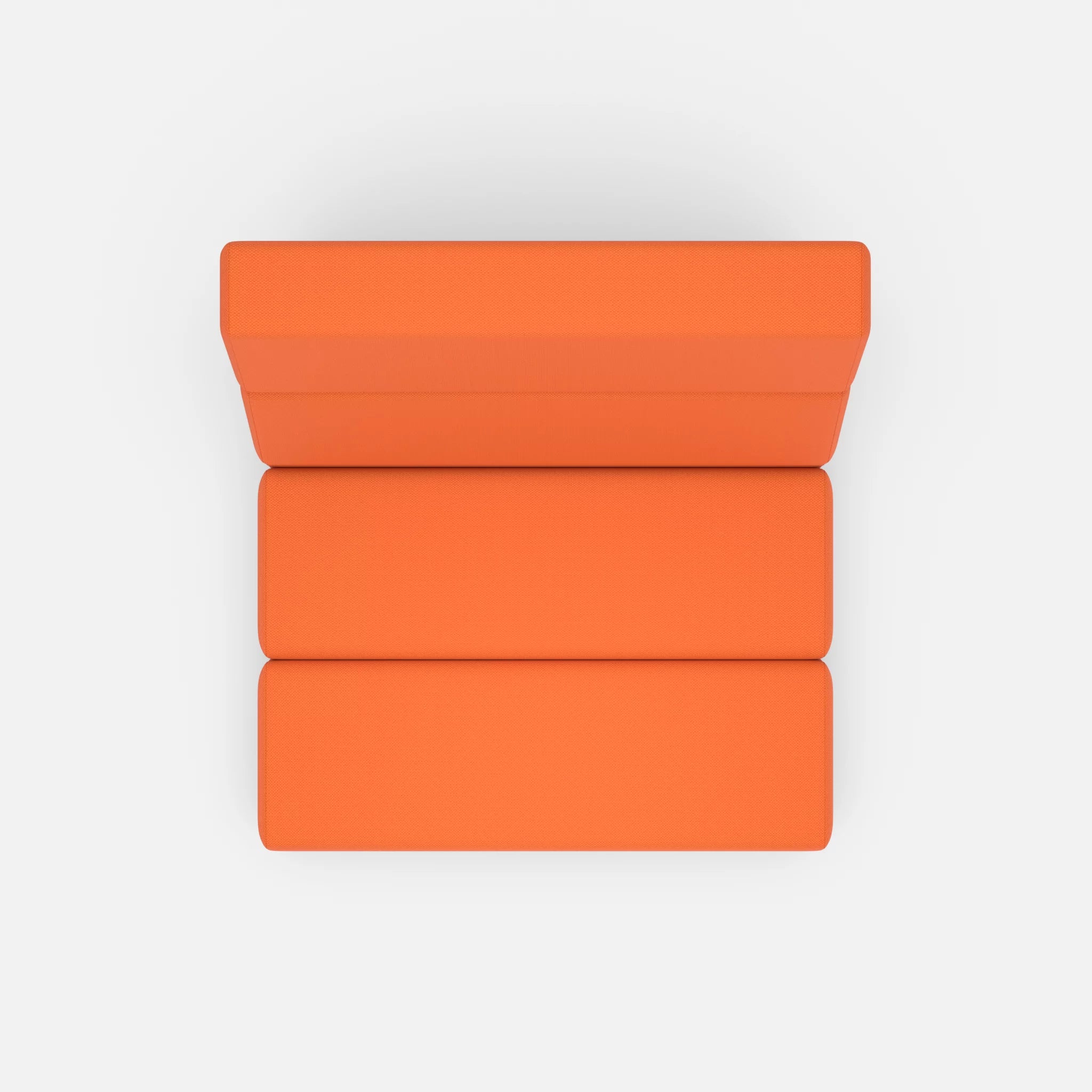 1 Sitzer Sofa Bricks 1 radio3094 in Orange von oben